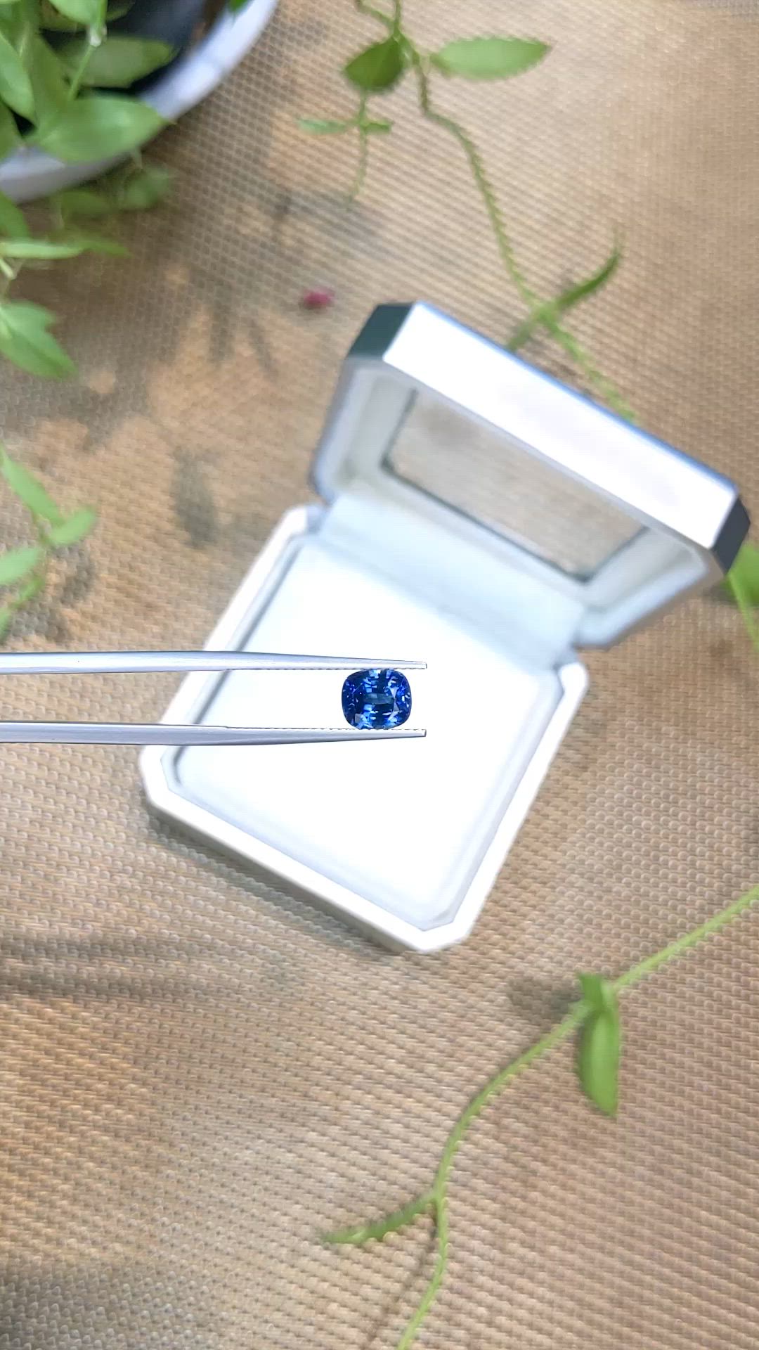 2.07 Ct. Blue Sapphire from Ceylon (Sri Lanka) Size Video