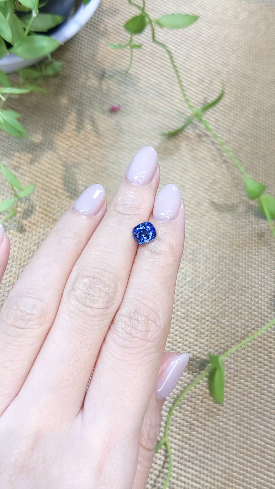 2.07 Ct. Blue Sapphire from Ceylon (Sri Lanka) Size Video