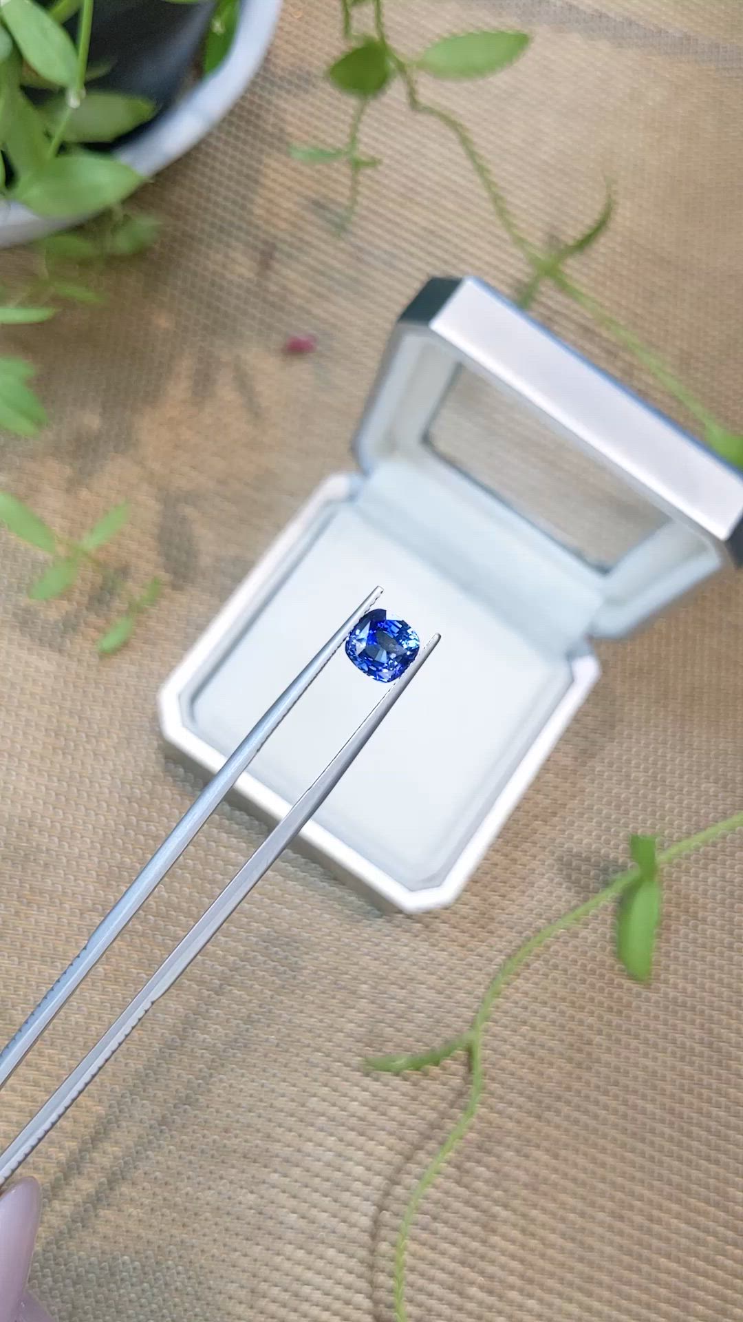 2.14 Ct. Blue Sapphire from Ceylon (Sri Lanka) Size Video