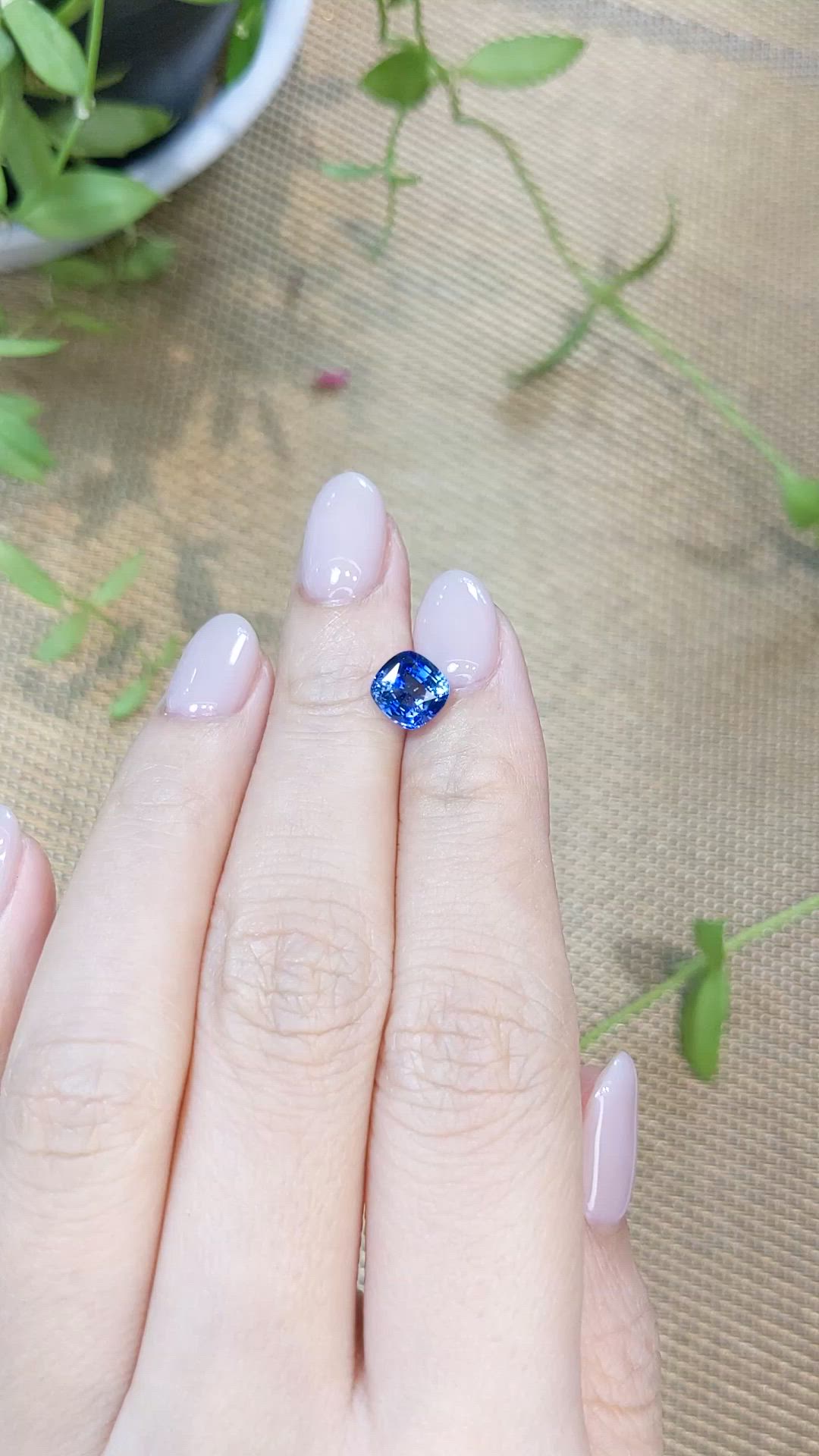 2.14 Ct. Blue Sapphire from Ceylon (Sri Lanka) Size Video