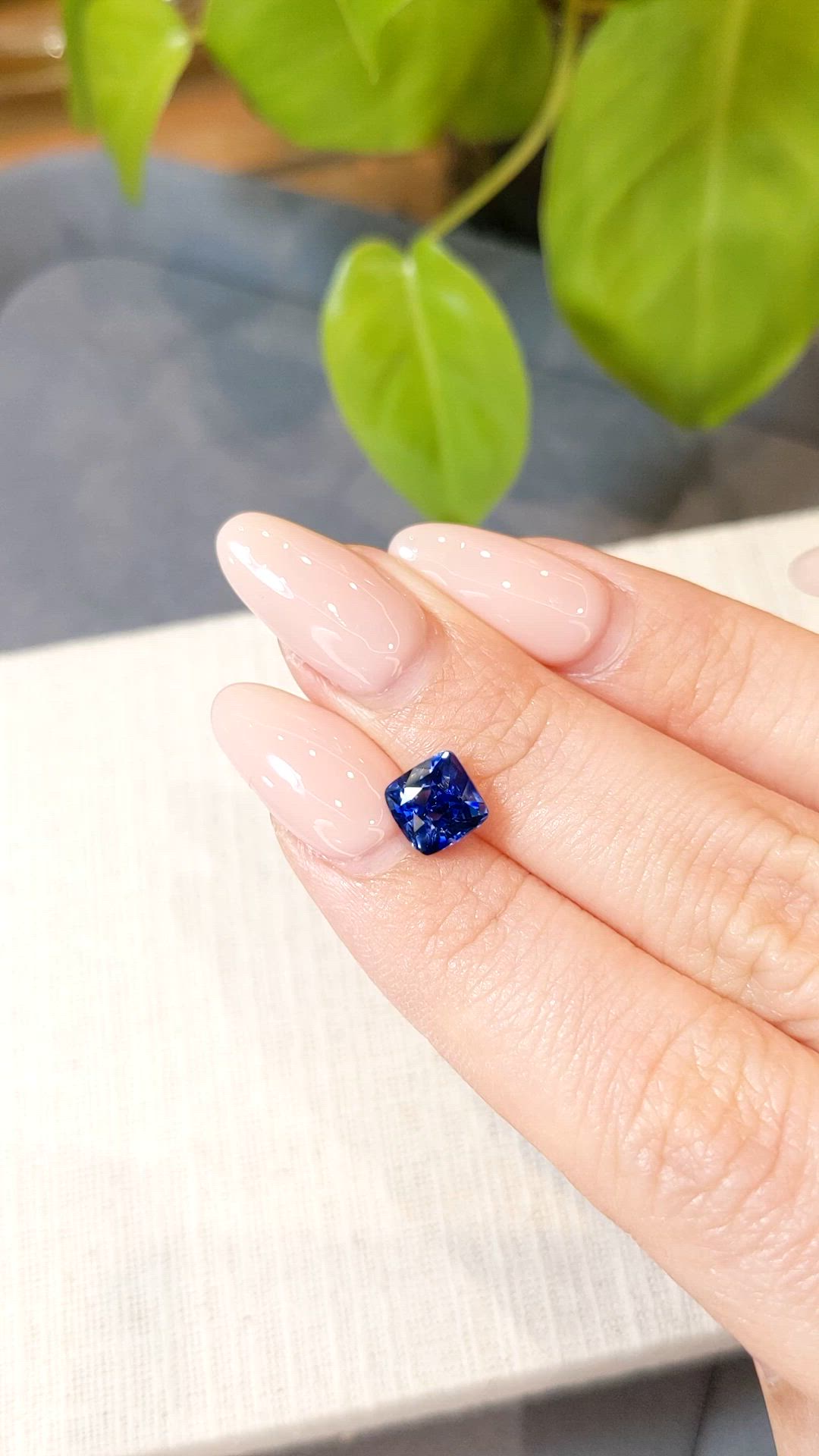 2.08 Ct. Blue Sapphire from Ceylon (Sri Lanka) Size Video
