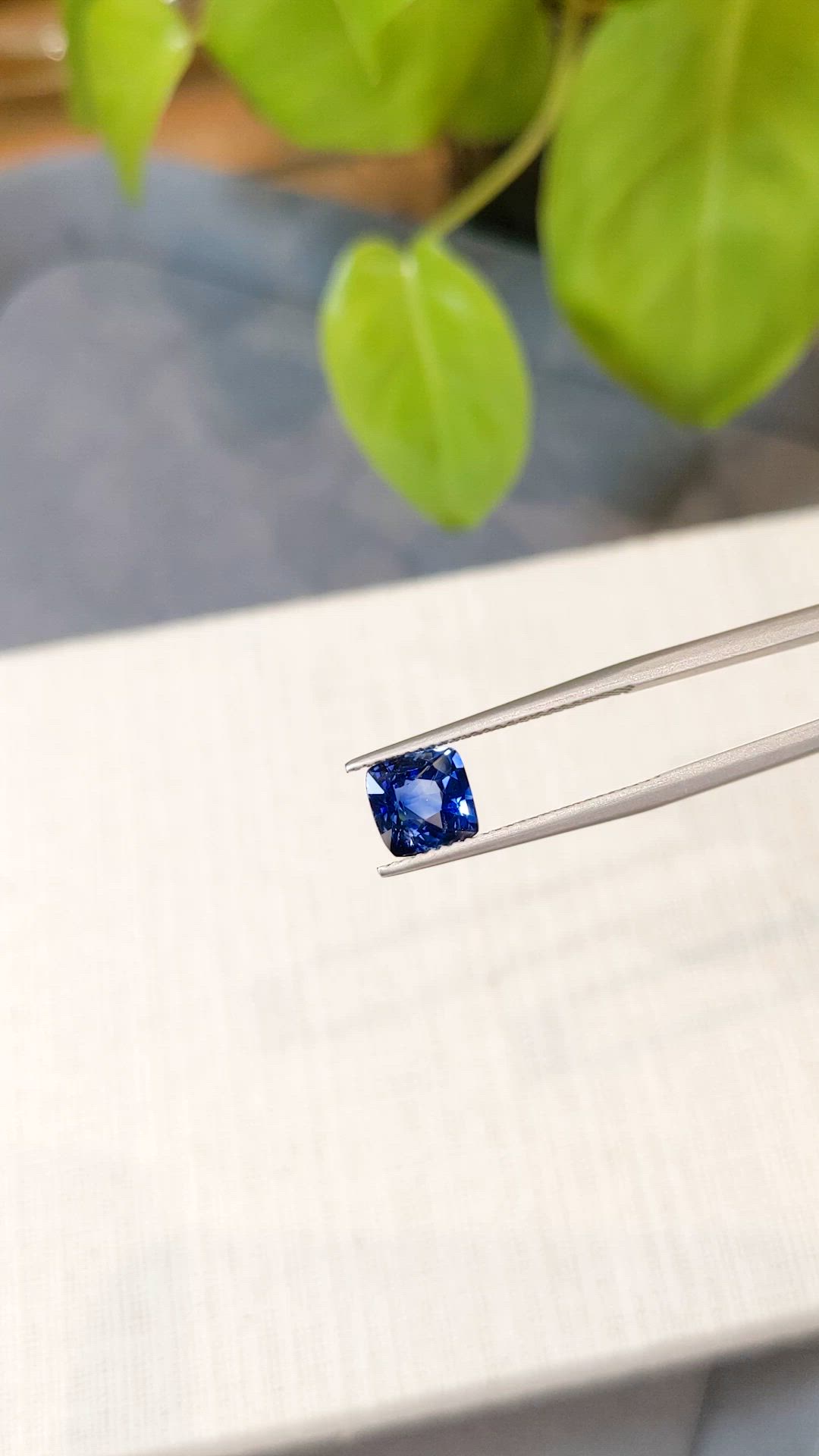 2.08 Ct. Blue Sapphire from Ceylon (Sri Lanka) Size Video