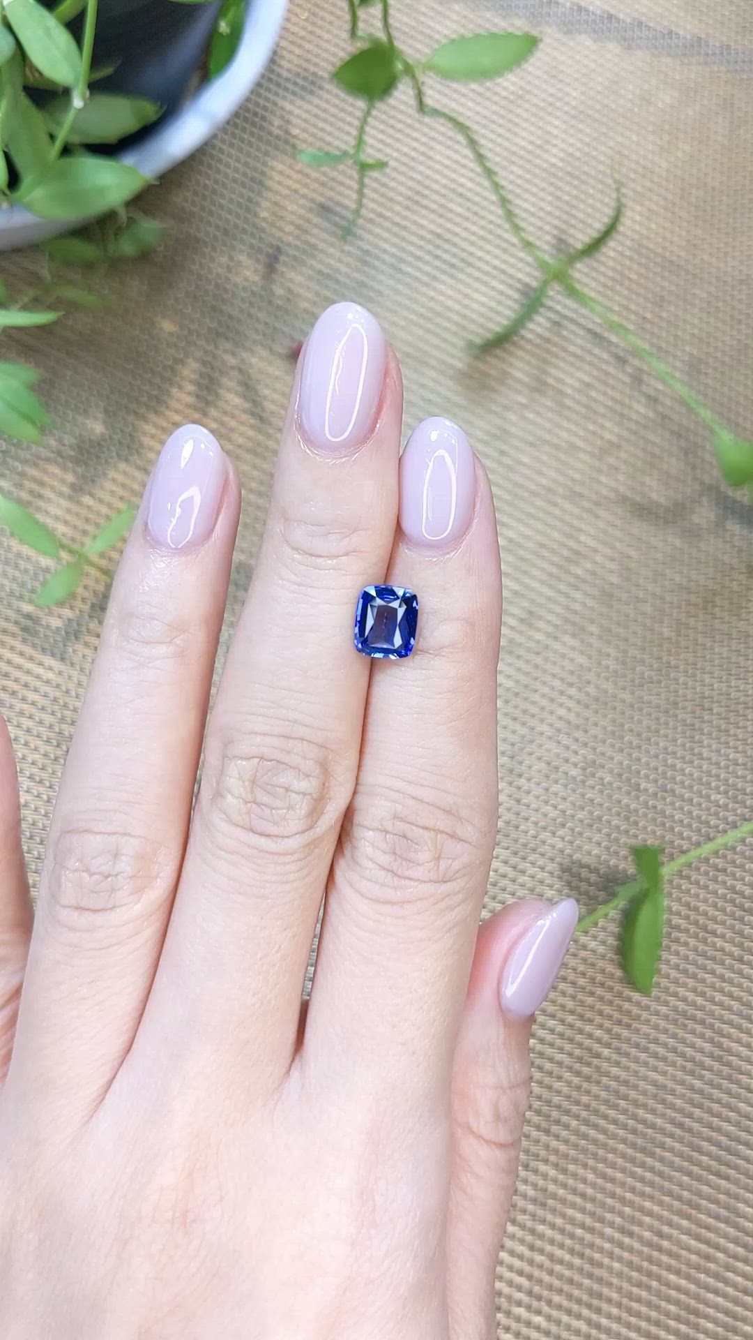 2.06 Ct. Blue Sapphire from Ceylon (Sri Lanka) Size Video