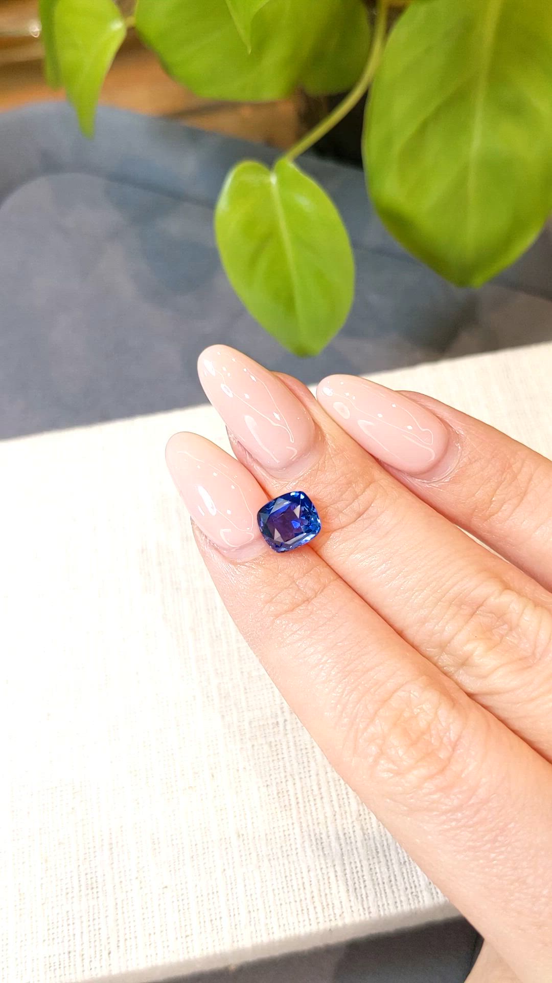 2.40 Ct. Blue Sapphire from Ceylon (Sri Lanka) Size Video