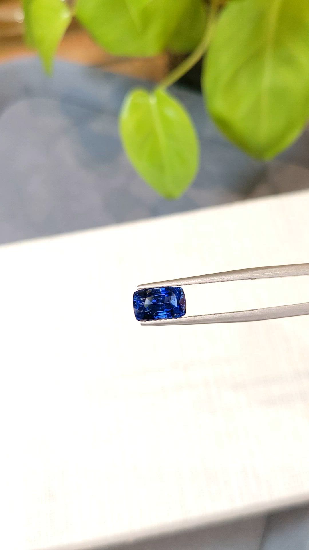 2.01 Ct. Blue Sapphire from Ceylon (Sri Lanka) Size Video