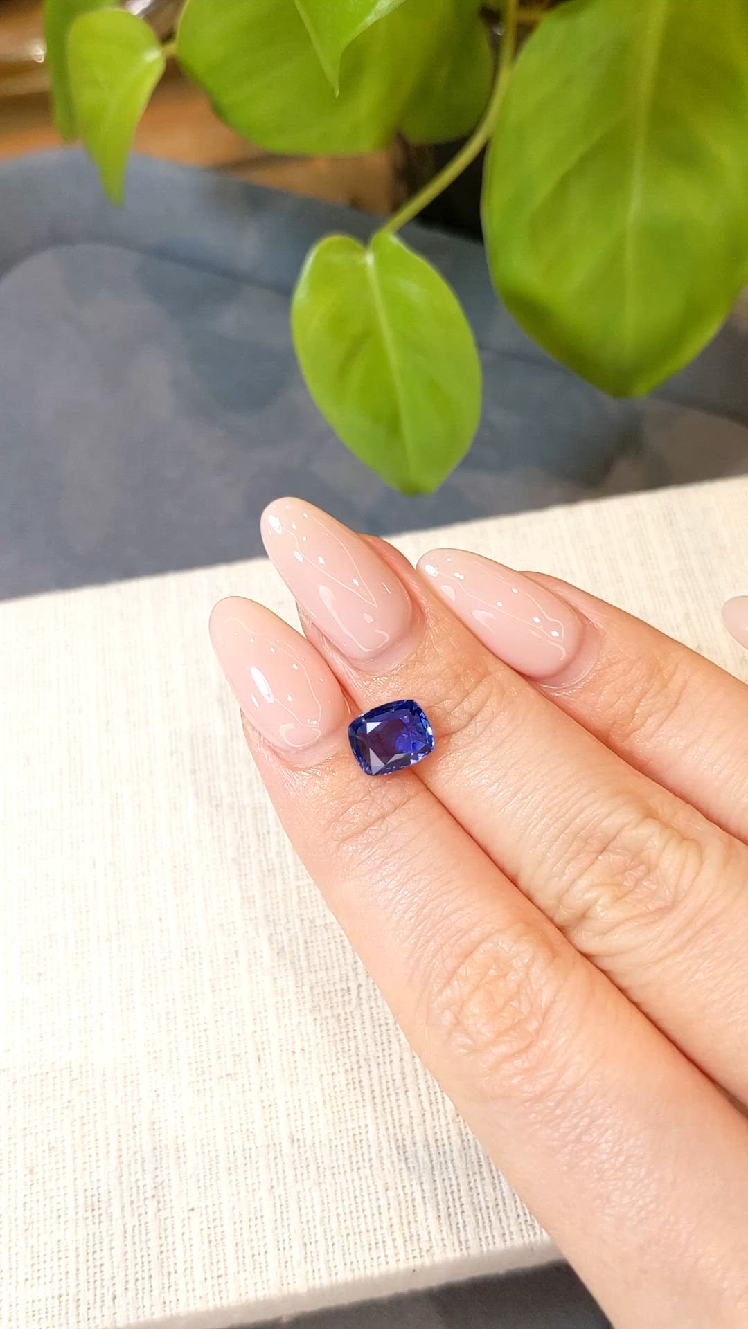 2.41 Ct. Blue Sapphire from Ceylon (Sri Lanka) Size Video