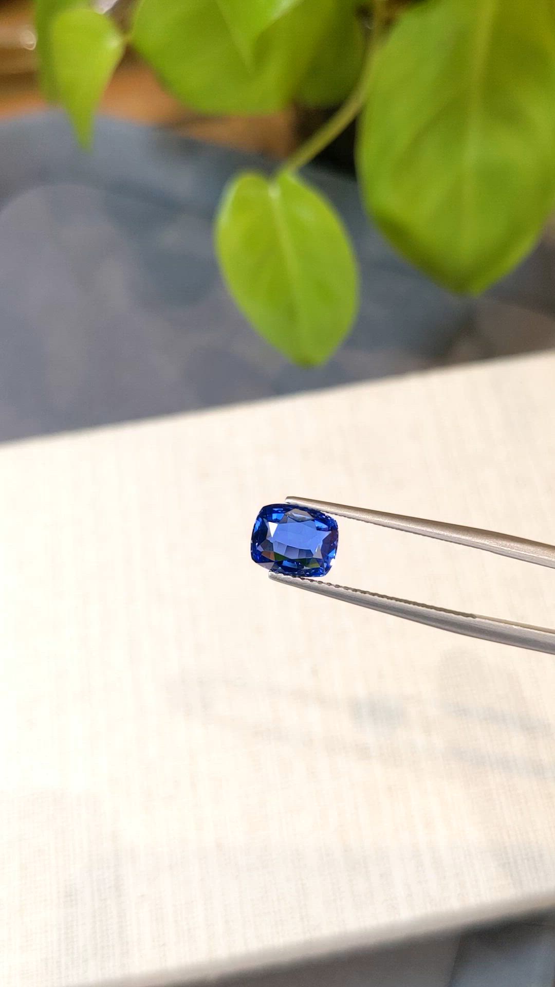 2.41 Ct. Blue Sapphire from Ceylon (Sri Lanka) Size Video