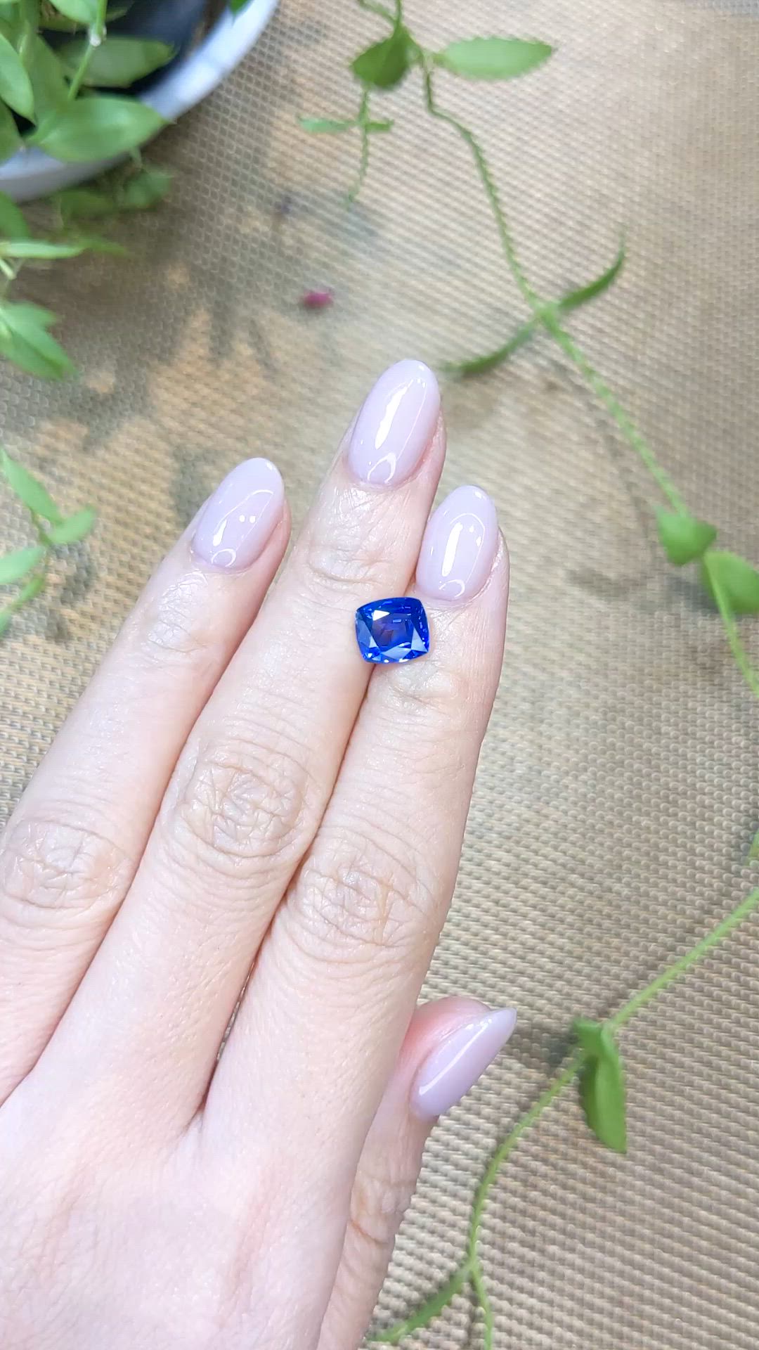 2.48 Ct. Blue Sapphire from Ceylon (Sri Lanka) Size Video