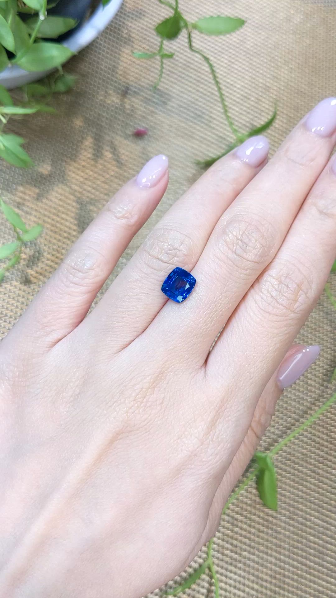2.48 Ct. Blue Sapphire from Ceylon (Sri Lanka) Size Video
