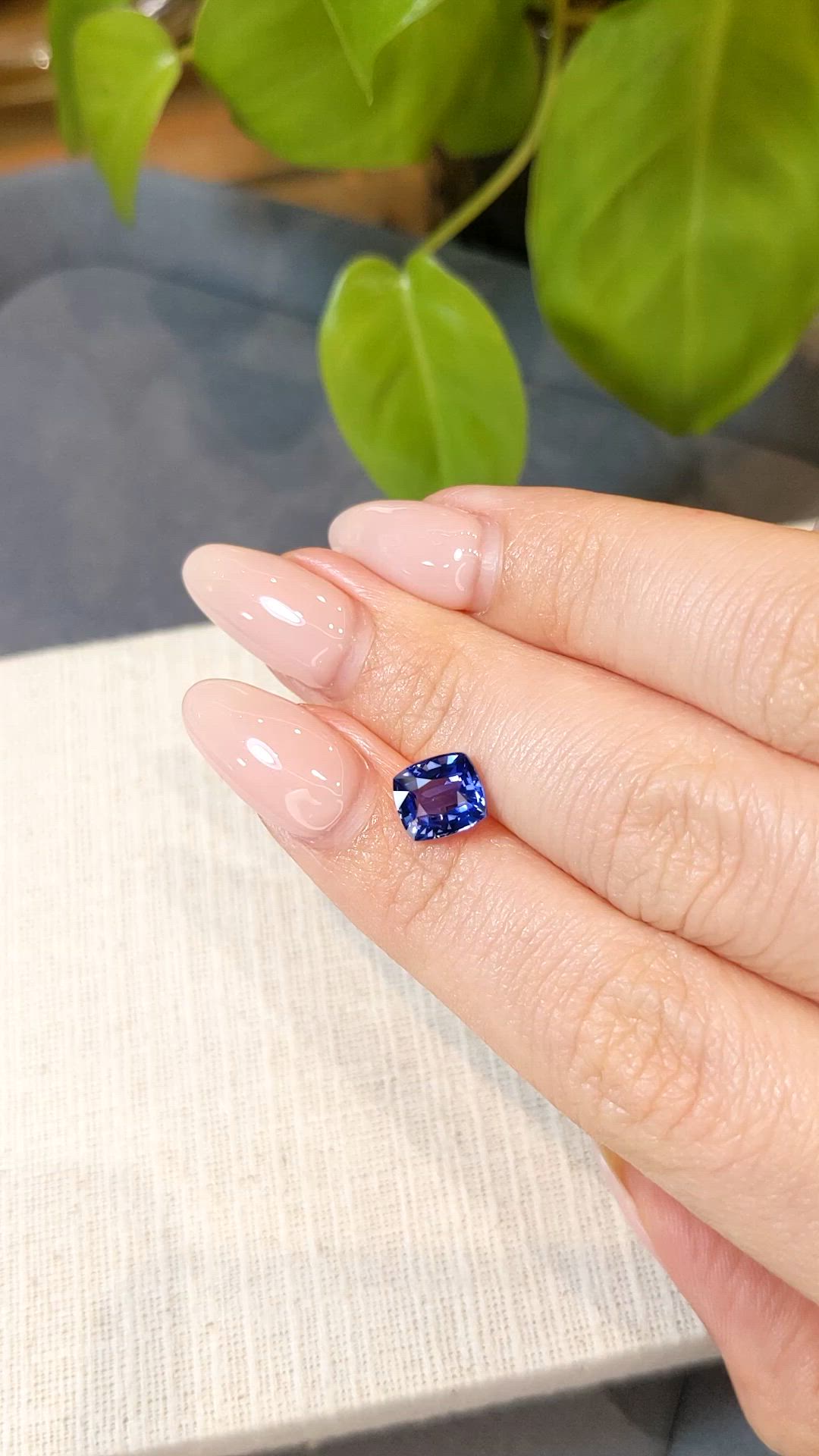 2.04 Ct. Blue Sapphire from Ceylon (Sri Lanka) Size Video