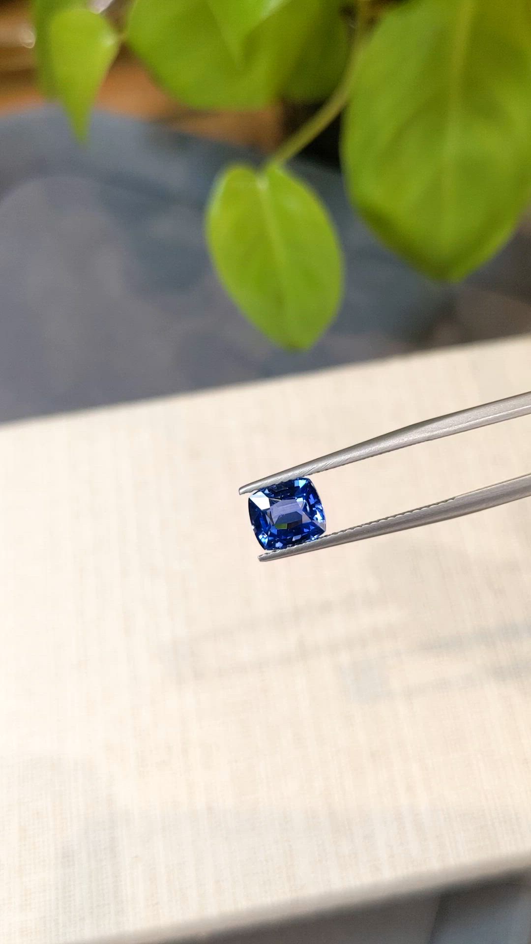 2.04 Ct. Blue Sapphire from Ceylon (Sri Lanka) Size Video