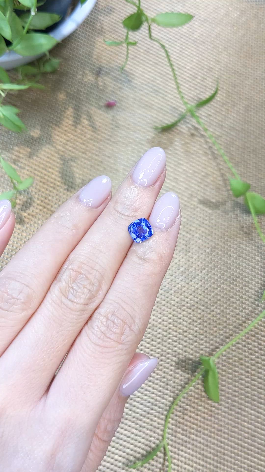 2.23 Ct. Blue Sapphire from Ceylon (Sri Lanka) Size Video