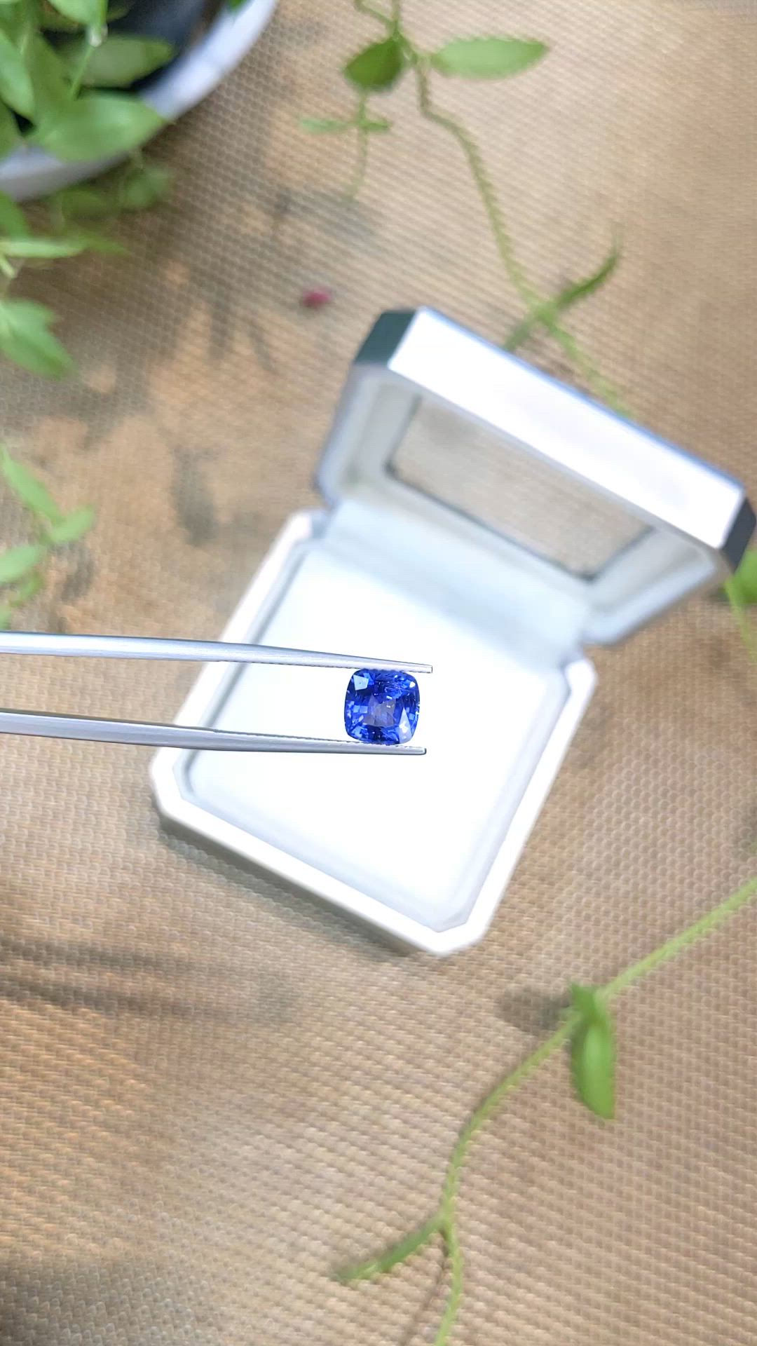 2.23 Ct. Blue Sapphire from Ceylon (Sri Lanka) Size Video