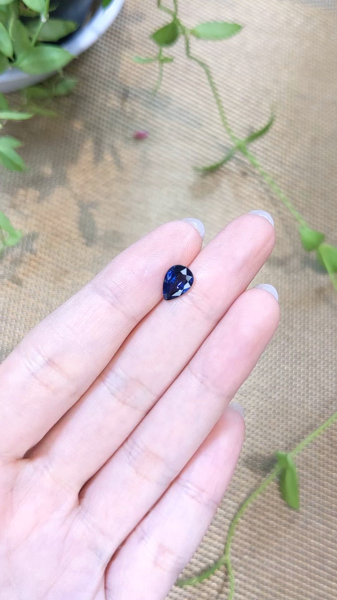 1.54 Ct. Blue Sapphire from Ceylon (Sri Lanka) Size Video