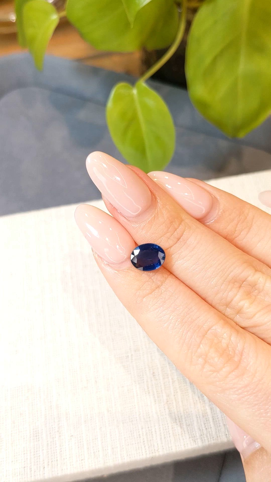 2.00 Ct. Blue Sapphire from Ceylon (Sri Lanka) Size Video