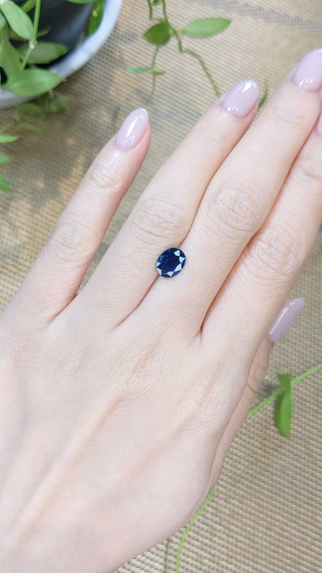 1.49 Ct. Blue Sapphire from Ceylon (Sri Lanka) Size Video