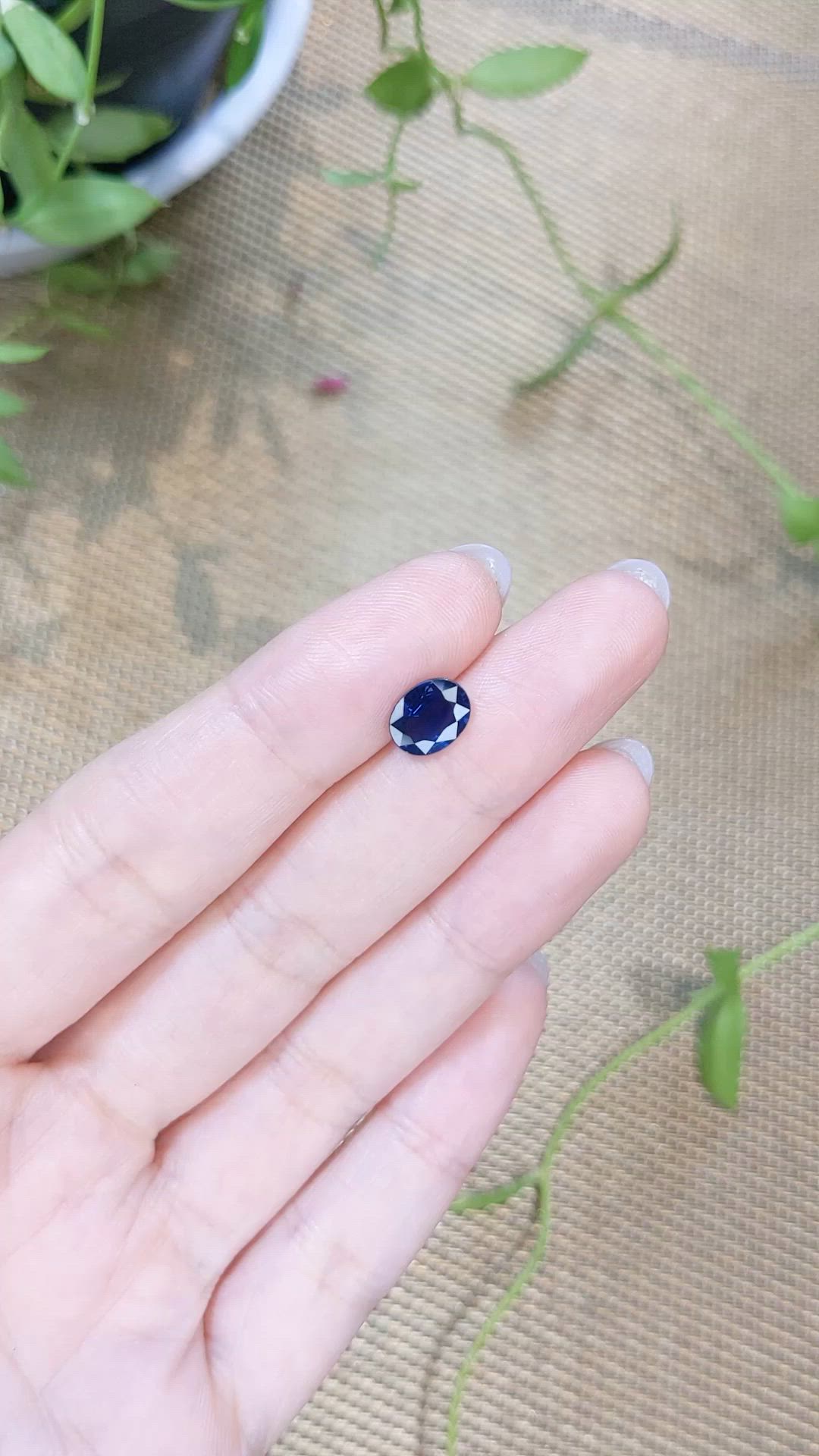 1.49 Ct. Blue Sapphire from Ceylon (Sri Lanka) Size Video