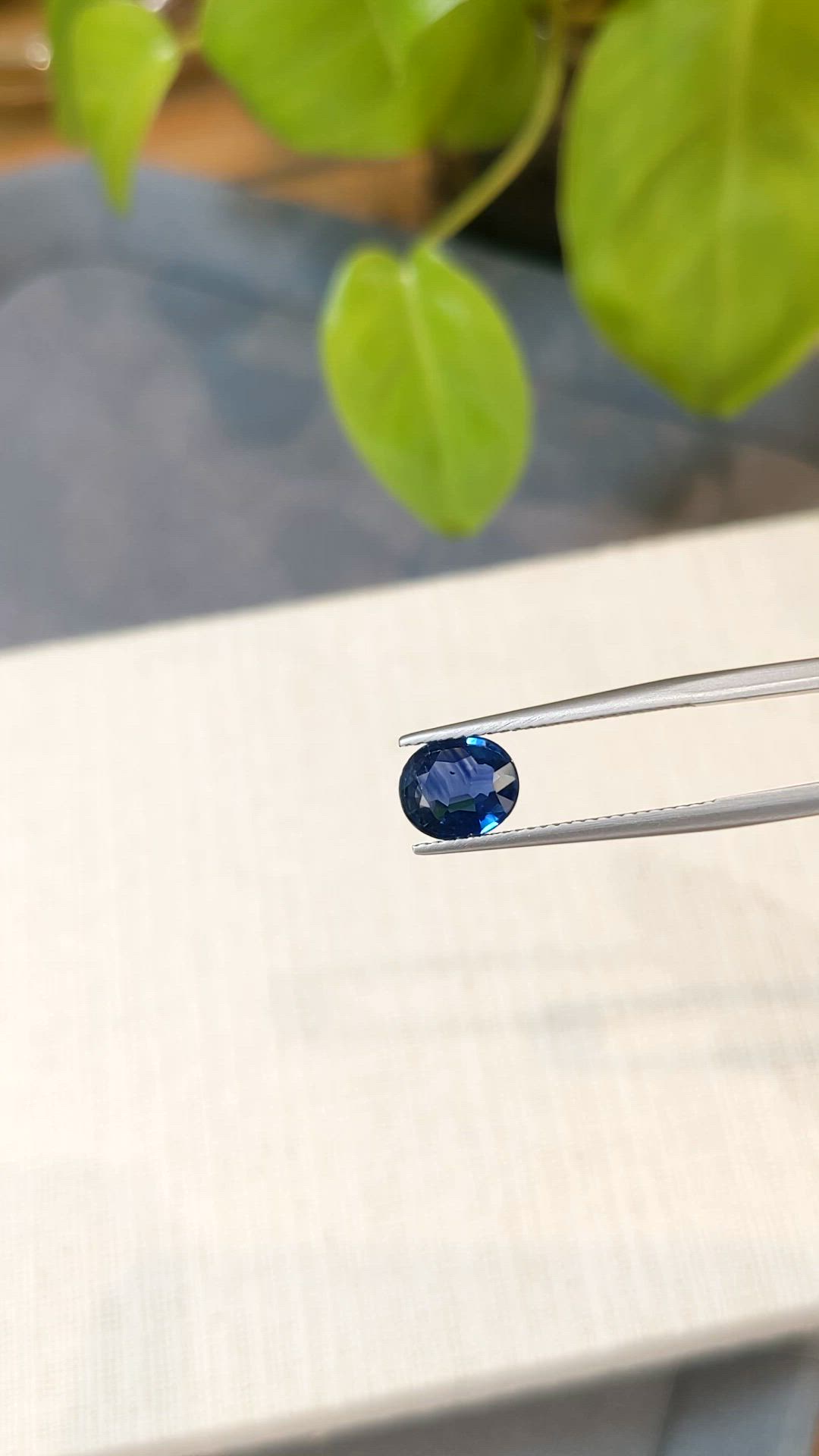 1.76 Ct. Blue Sapphire from Ceylon (Sri Lanka) Size Video