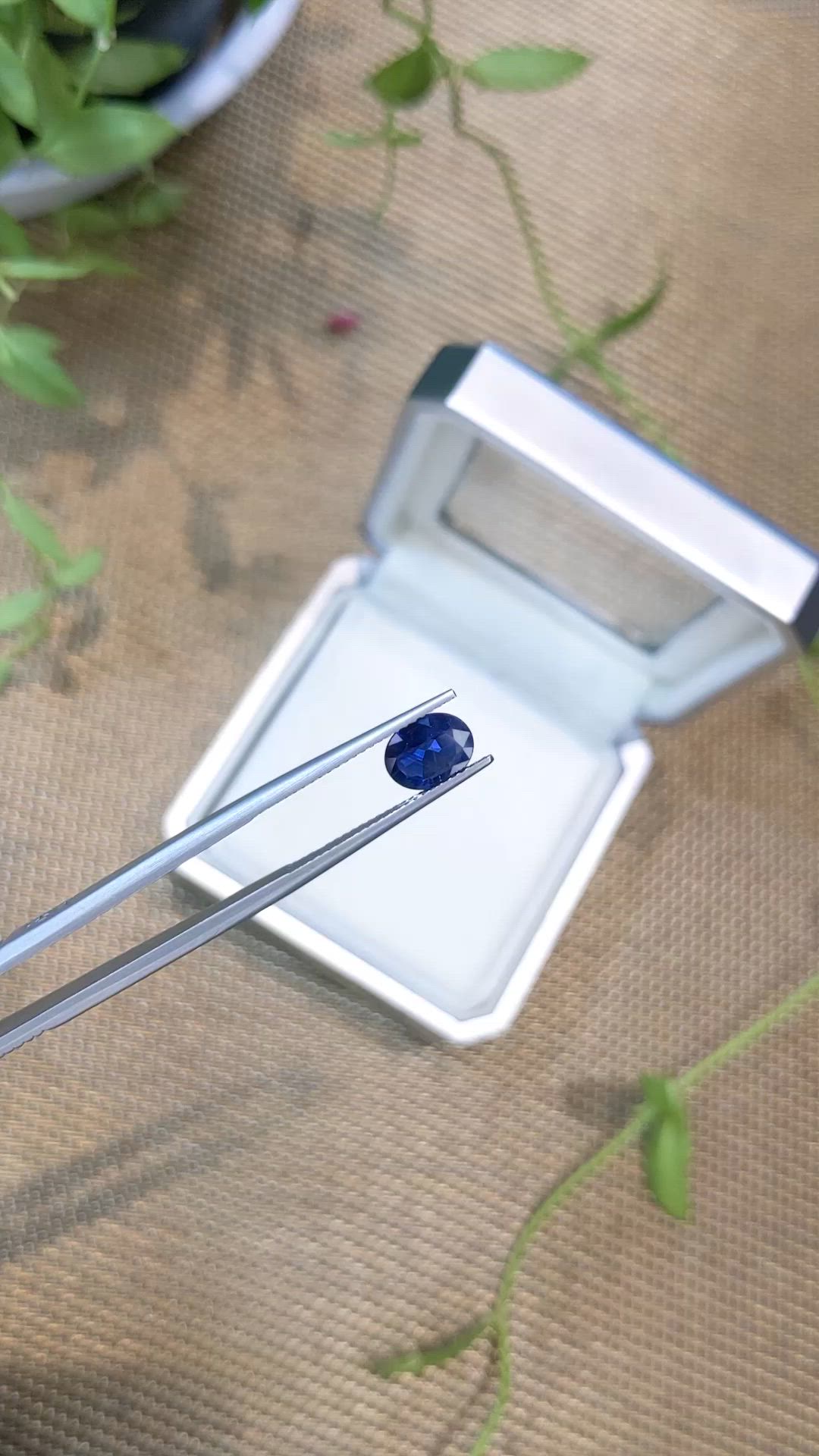 1.28 Ct. Blue Sapphire from Ceylon (Sri Lanka) Size Video