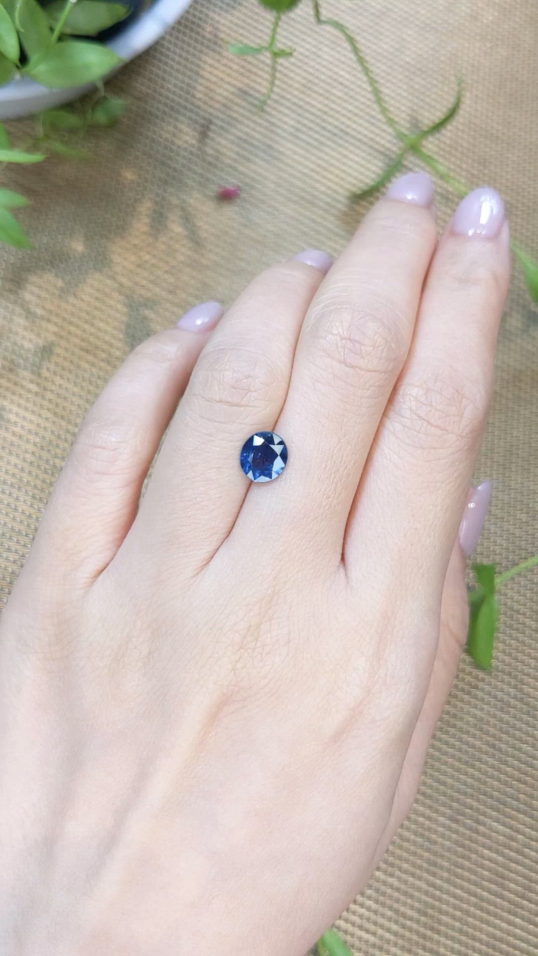 1.66 Ct. Blue Sapphire from Ceylon (Sri Lanka) Size Video