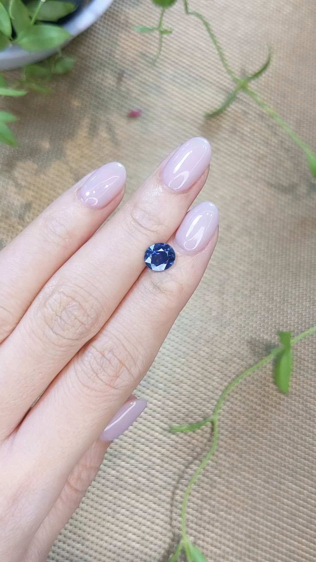 1.66 Ct. Blue Sapphire from Ceylon (Sri Lanka) Size Video