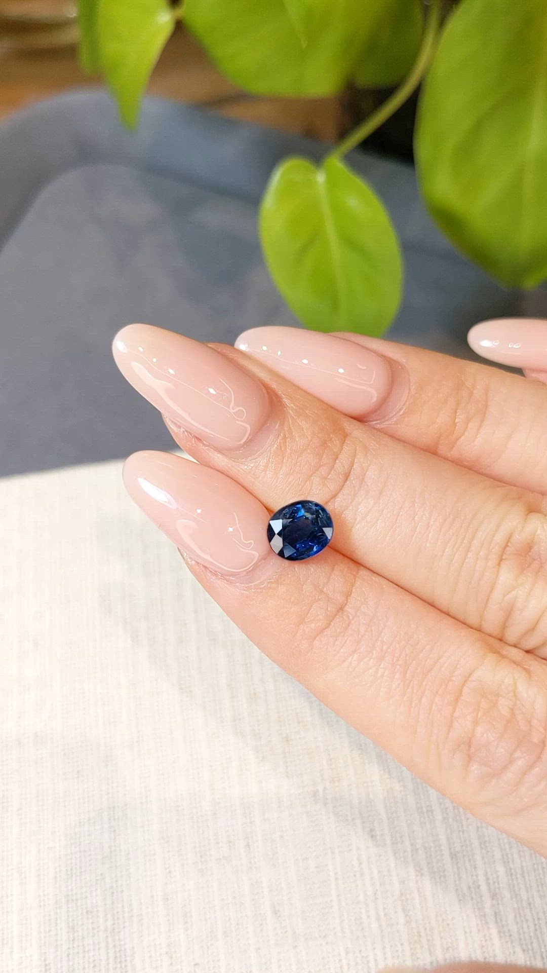 1.56 Ct. Blue Sapphire from Ceylon (Sri Lanka) Size Video