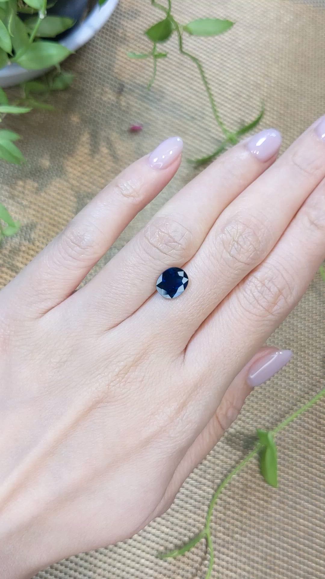 2.54 Ct. Blue Sapphire from Ceylon (Sri Lanka) Size Video