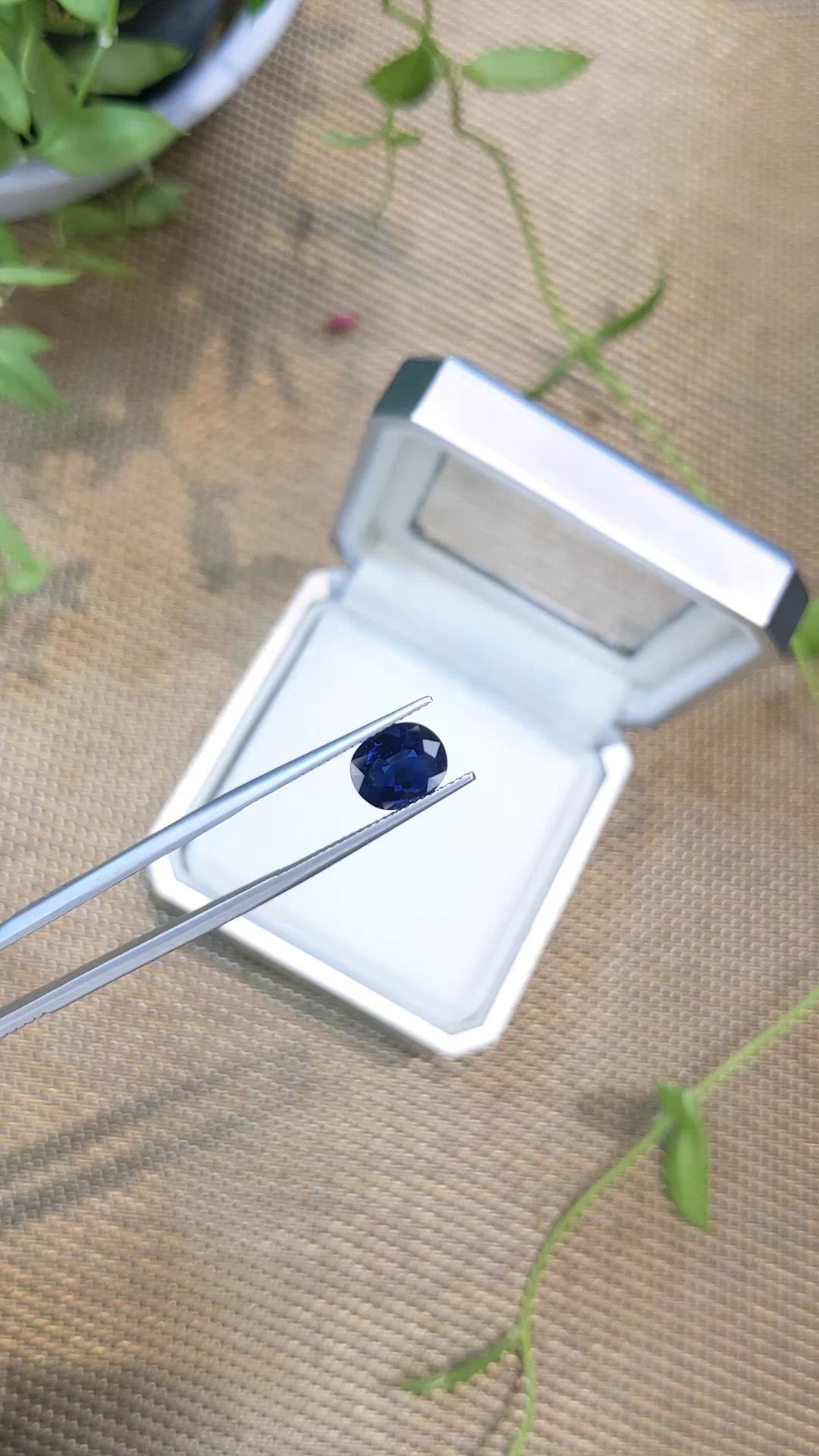 2.54 Ct. Blue Sapphire from Ceylon (Sri Lanka) Size Video