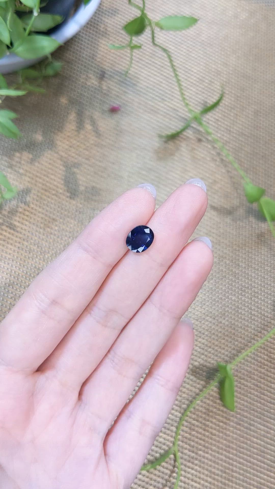 2.54 Ct. Blue Sapphire from Ceylon (Sri Lanka) Size Video