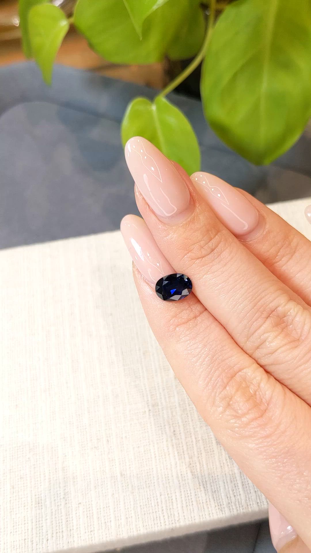 1.87 Ct. Blue Sapphire from Ceylon (Sri Lanka) Size Video