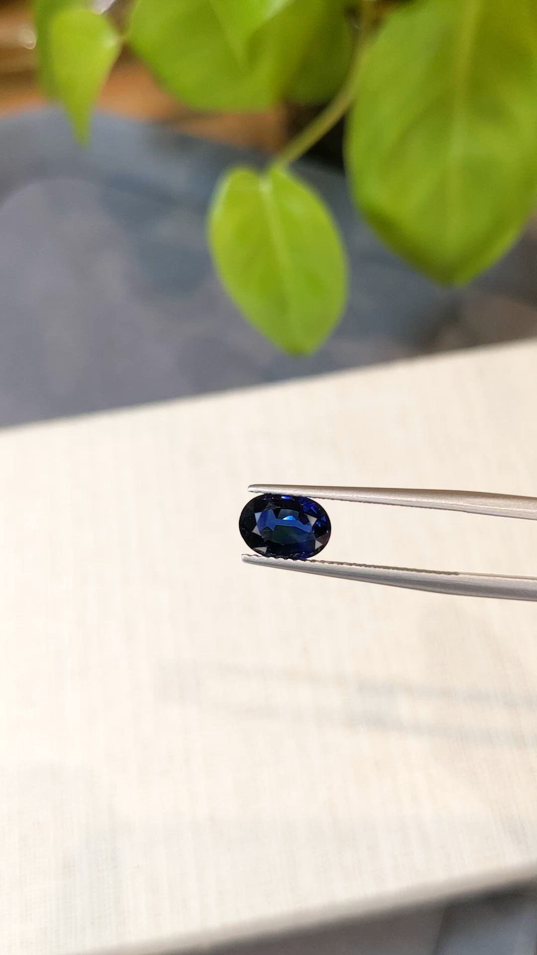 1.87 Ct. Blue Sapphire from Ceylon (Sri Lanka) Size Video