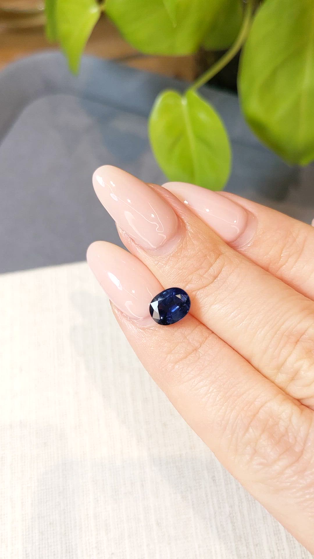1.97 Ct. Blue Sapphire from Ceylon (Sri Lanka) Size Video