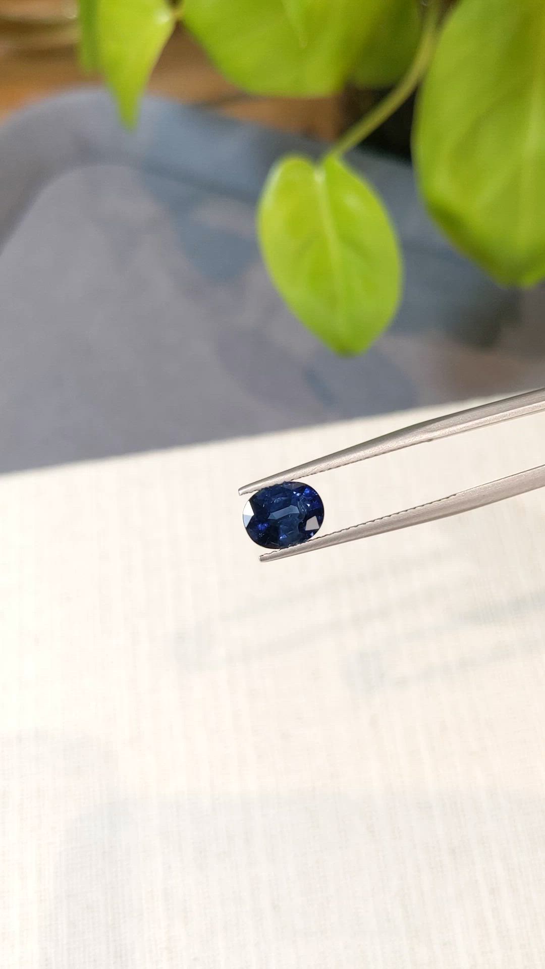 1.97 Ct. Blue Sapphire from Ceylon (Sri Lanka) Size Video