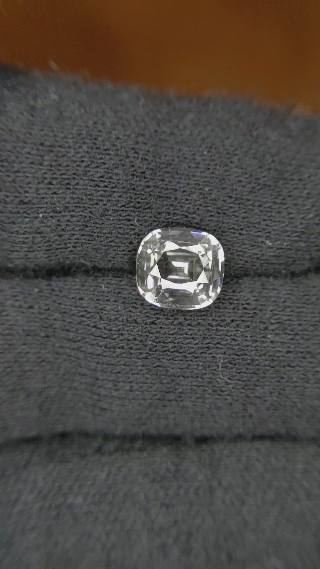 2.65 Ct. White Sapphire from Ceylon (Sri Lanka) Size Video