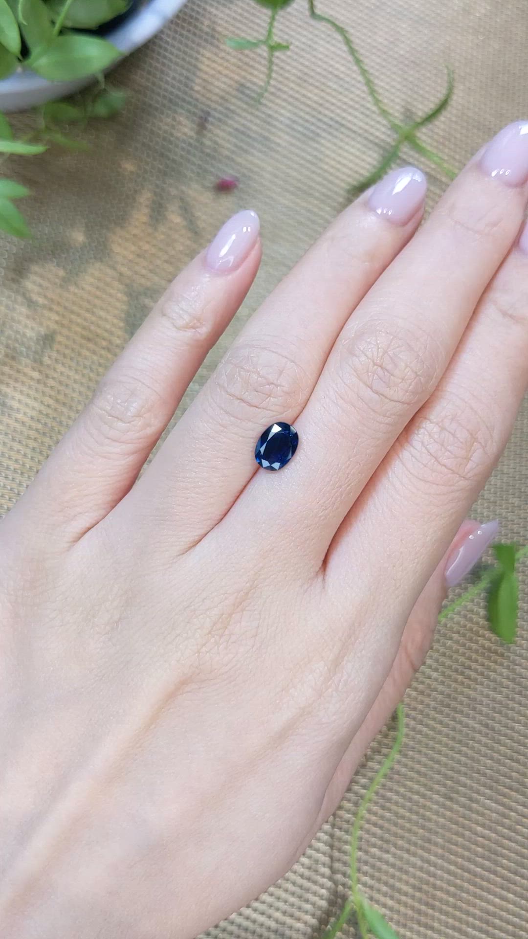 1.48 Ct. Blue Sapphire from Ceylon (Sri Lanka) Size Video
