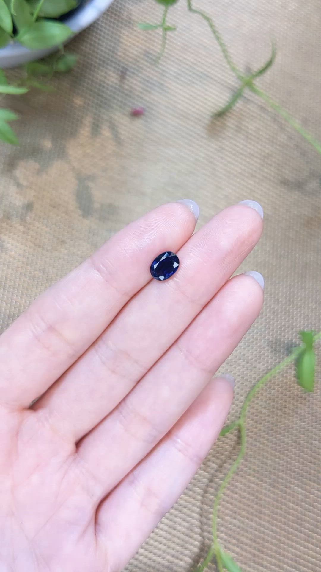 1.48 Ct. Blue Sapphire from Ceylon (Sri Lanka) Size Video