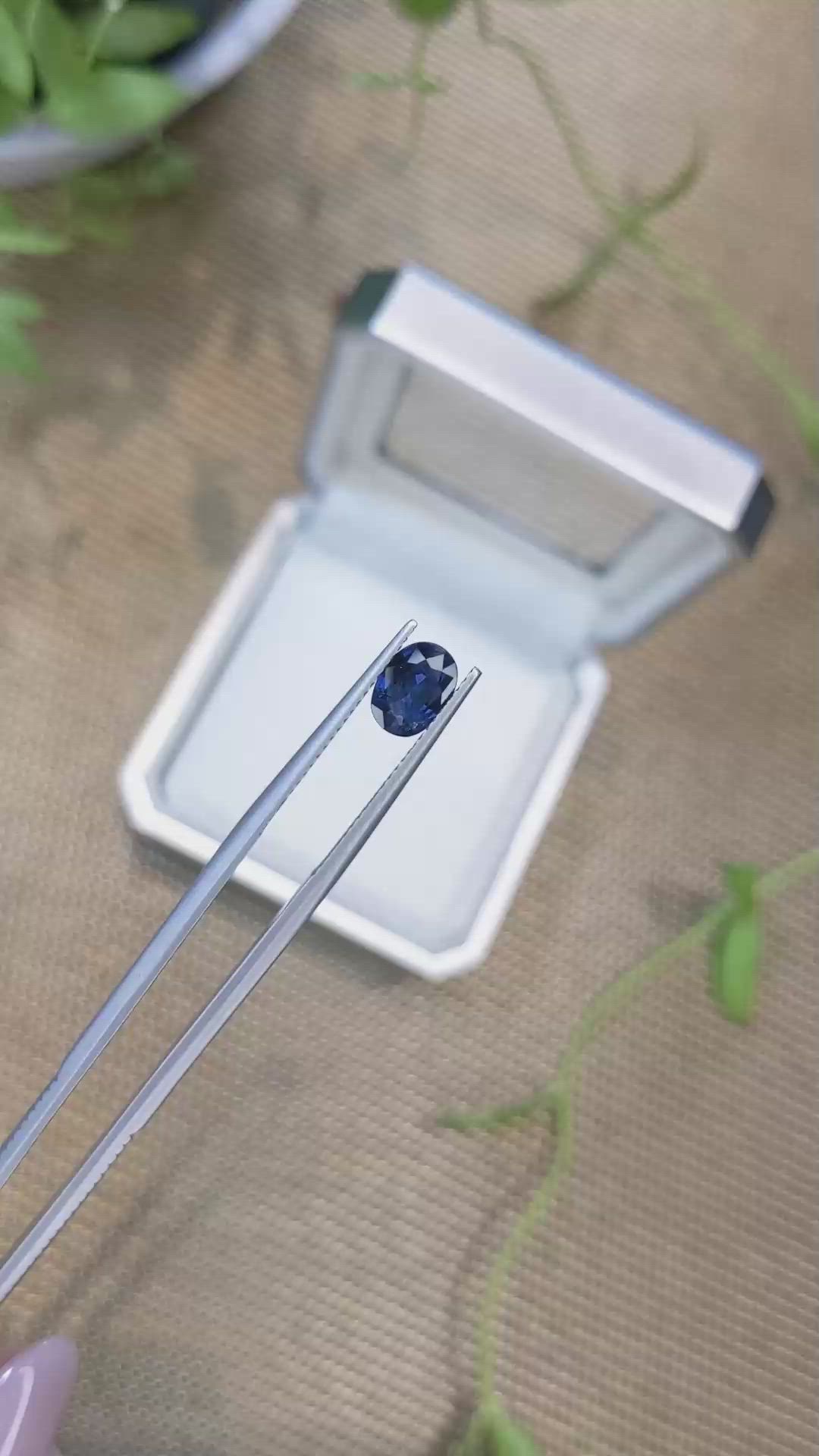 1.19 Ct. Blue Sapphire from Ceylon (Sri Lanka) Size Video