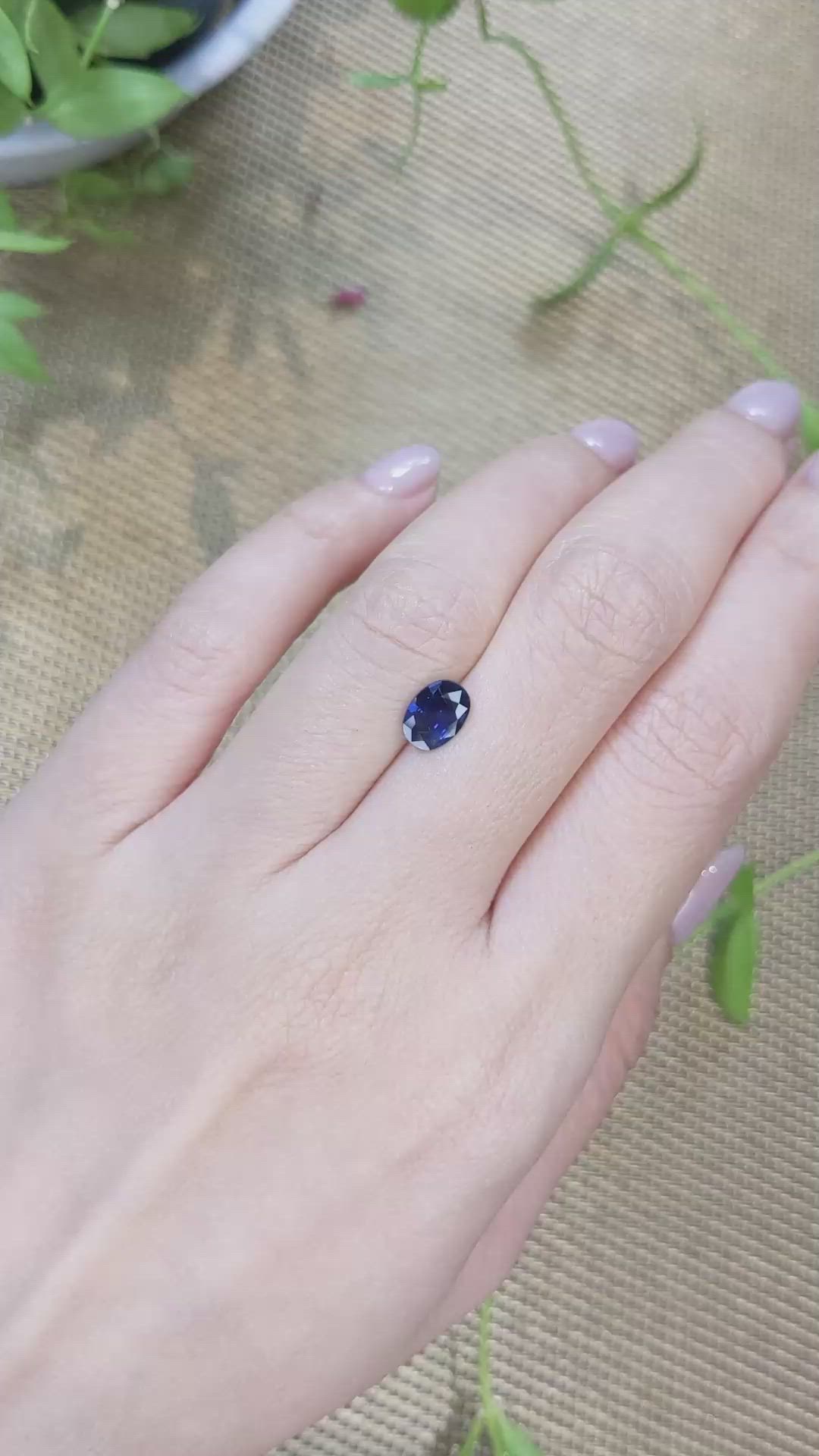 1.19 Ct. Blue Sapphire from Ceylon (Sri Lanka) Size Video