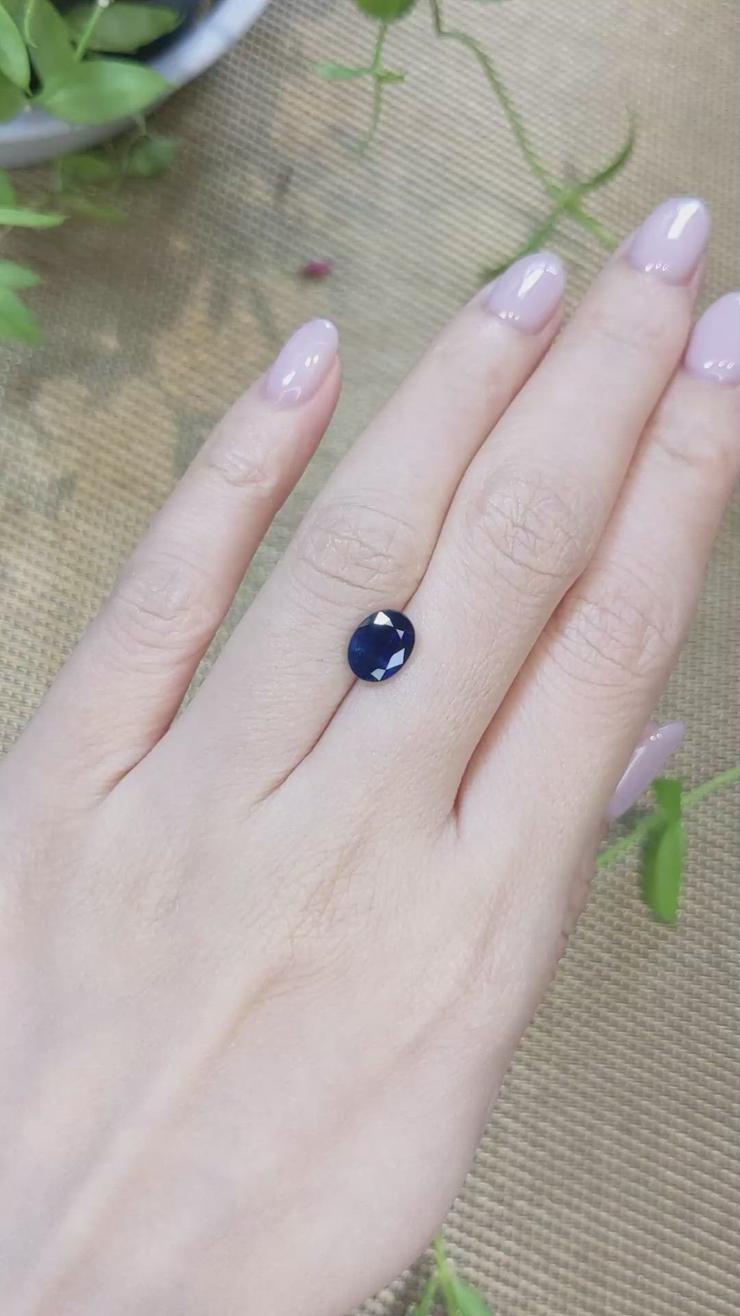 2.32 Ct. Blue Sapphire from Ceylon (Sri Lanka) Size Video
