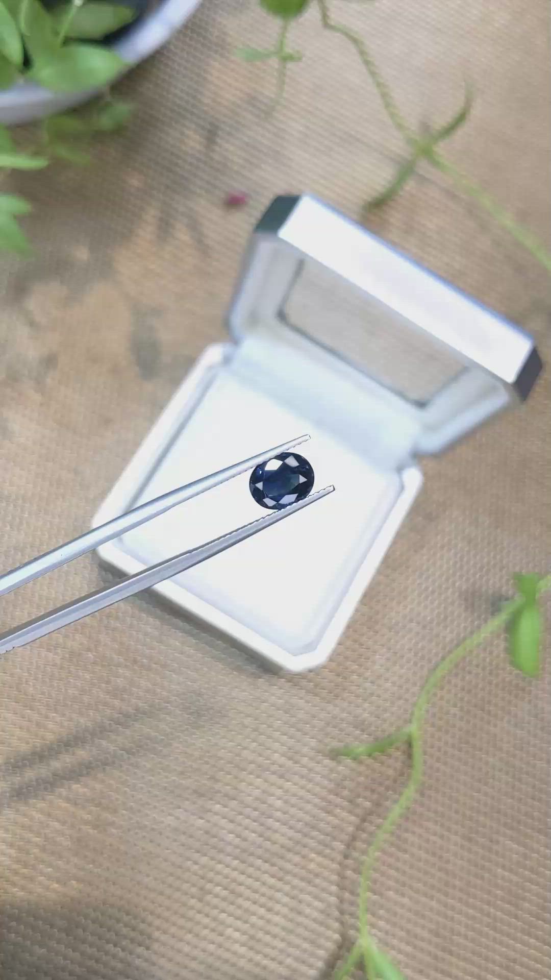 2.06 Ct. Blue Sapphire from Ceylon (Sri Lanka) Size Video