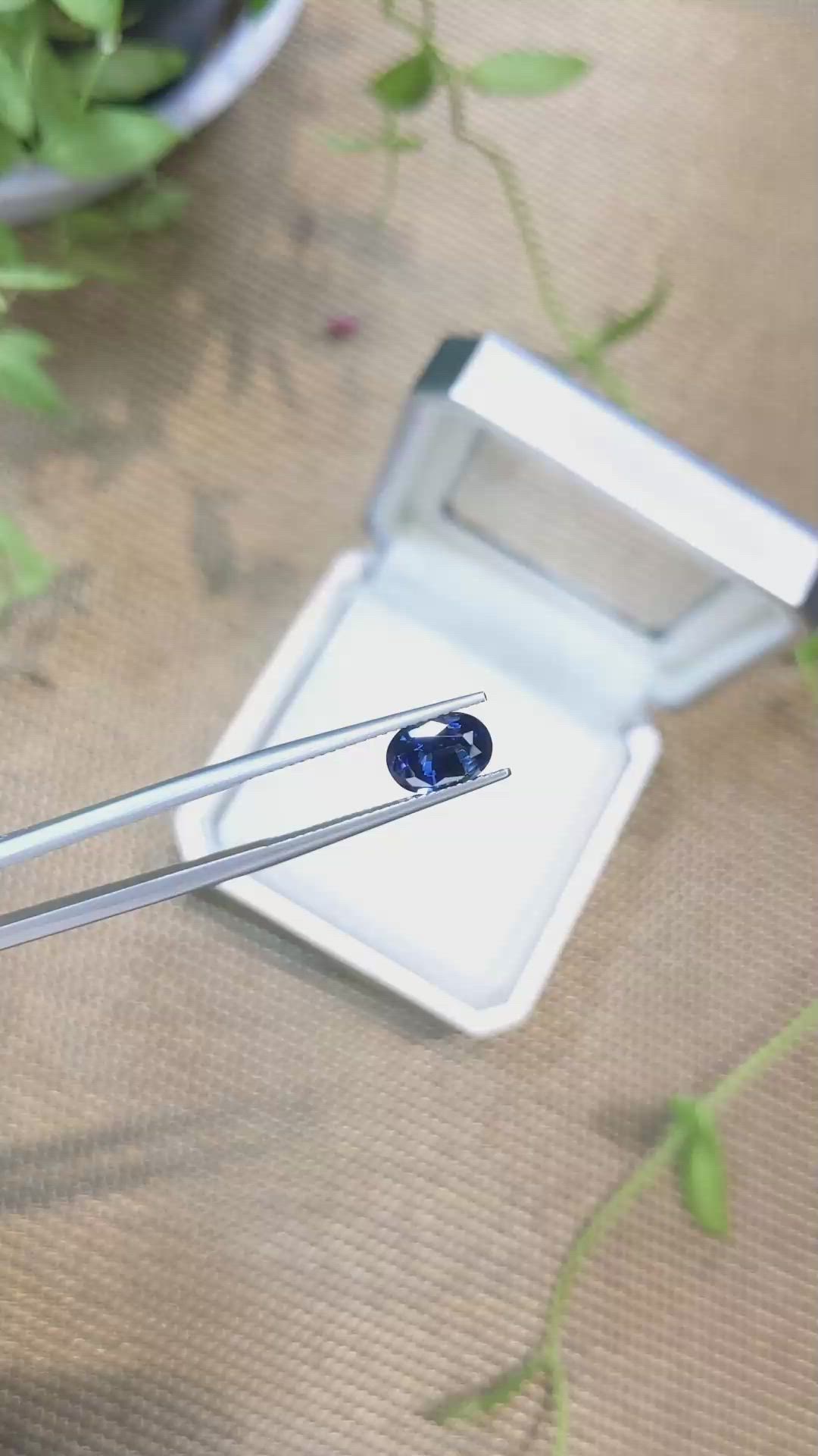 1.85 Ct. Blue Sapphire from Ceylon (Sri Lanka) Size Video