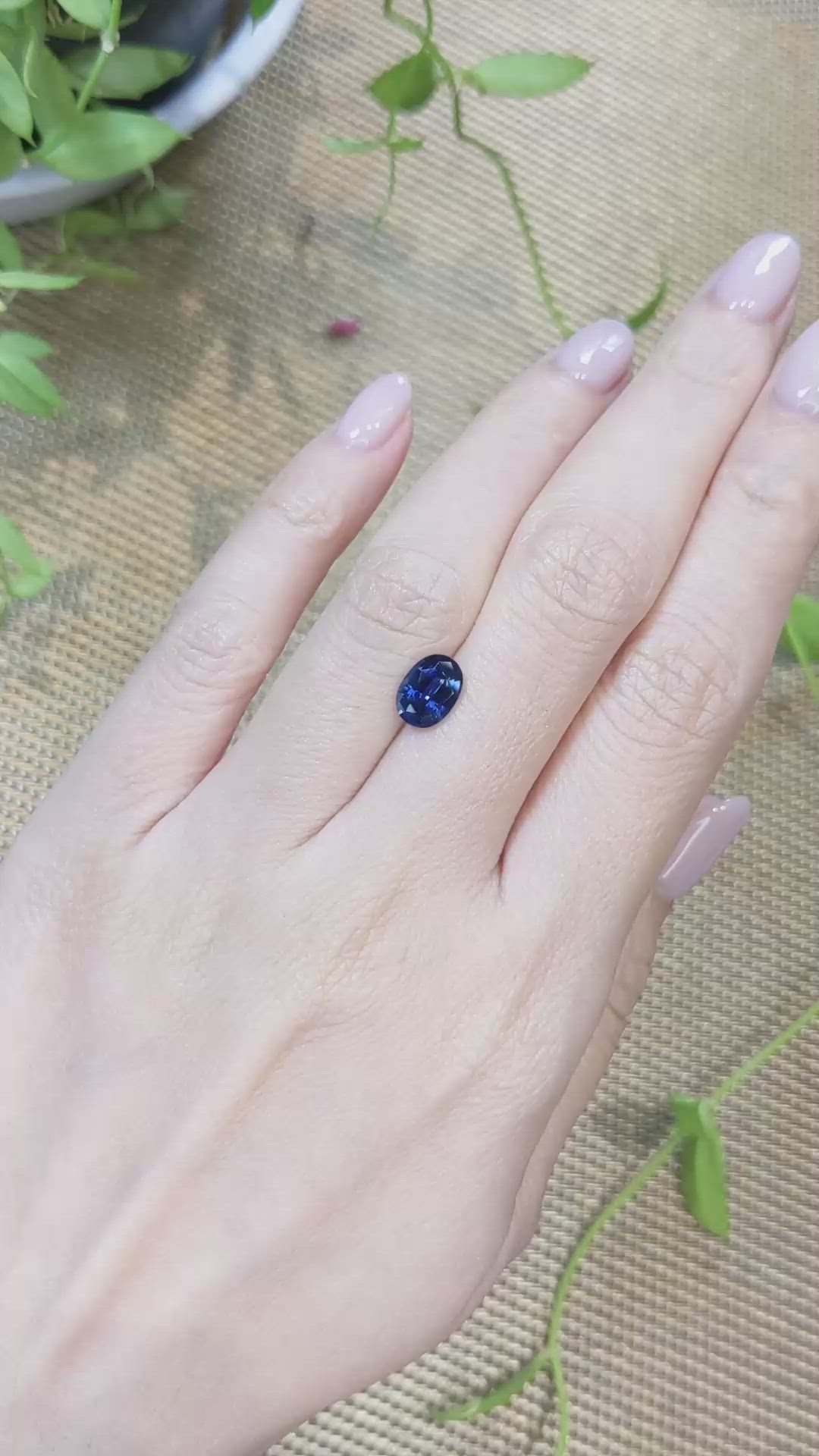 1.85 Ct. Blue Sapphire from Ceylon (Sri Lanka) Size Video