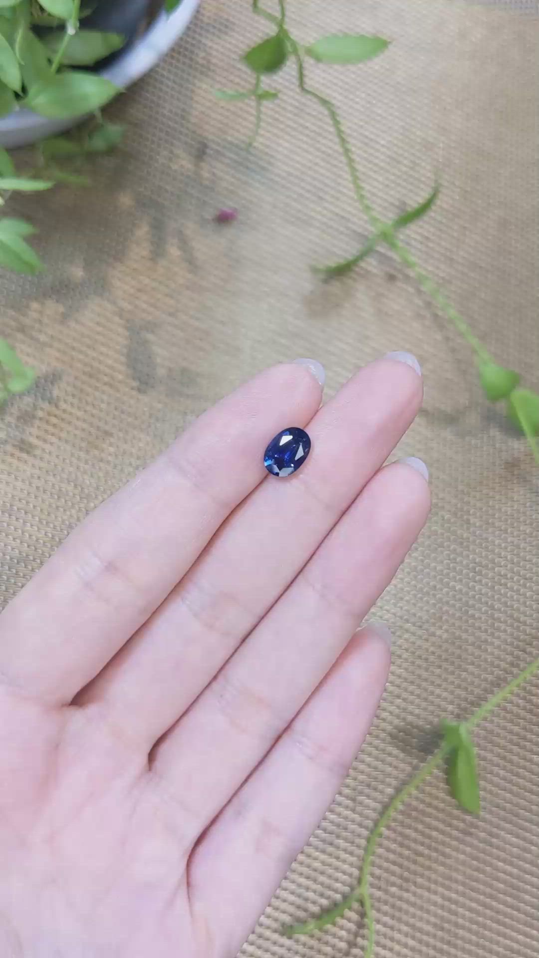 1.85 Ct. Blue Sapphire from Ceylon (Sri Lanka) Size Video