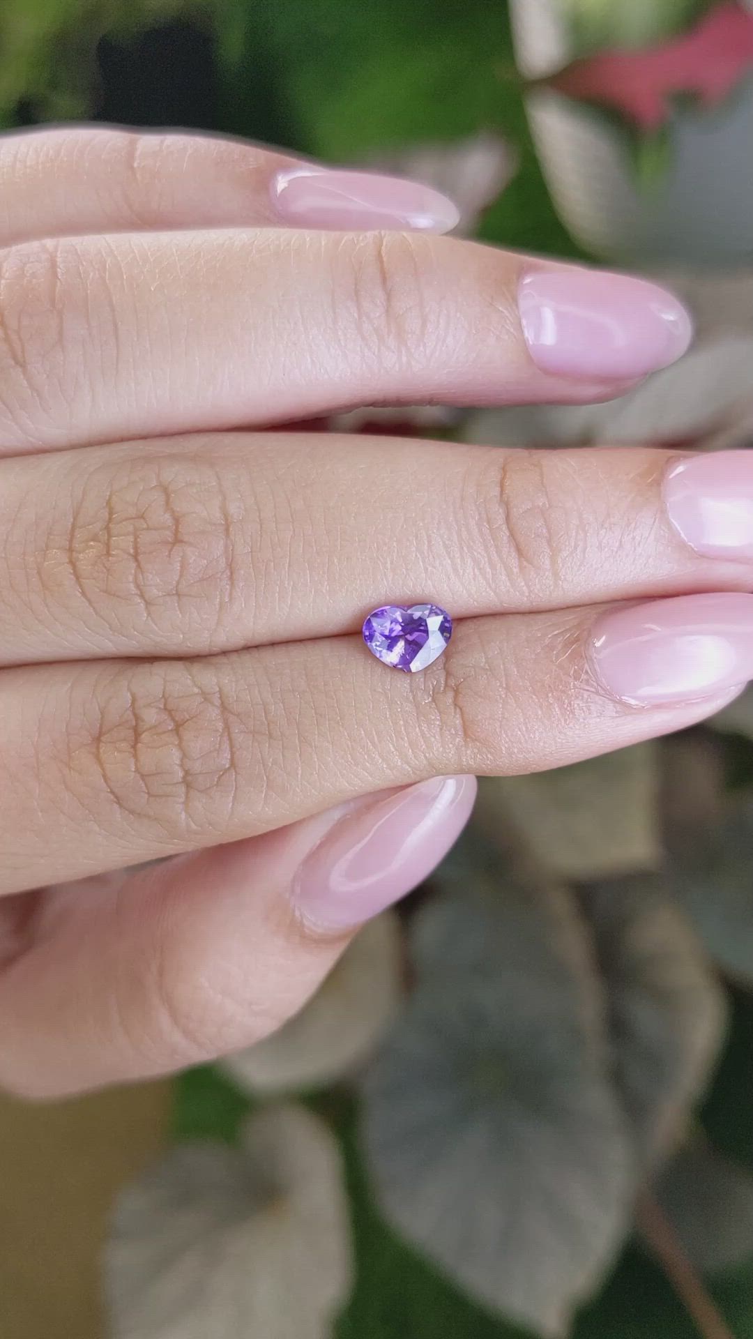 1.01 Ct. Purple Sapphire from Ceylon (Sri Lanka) Size Video