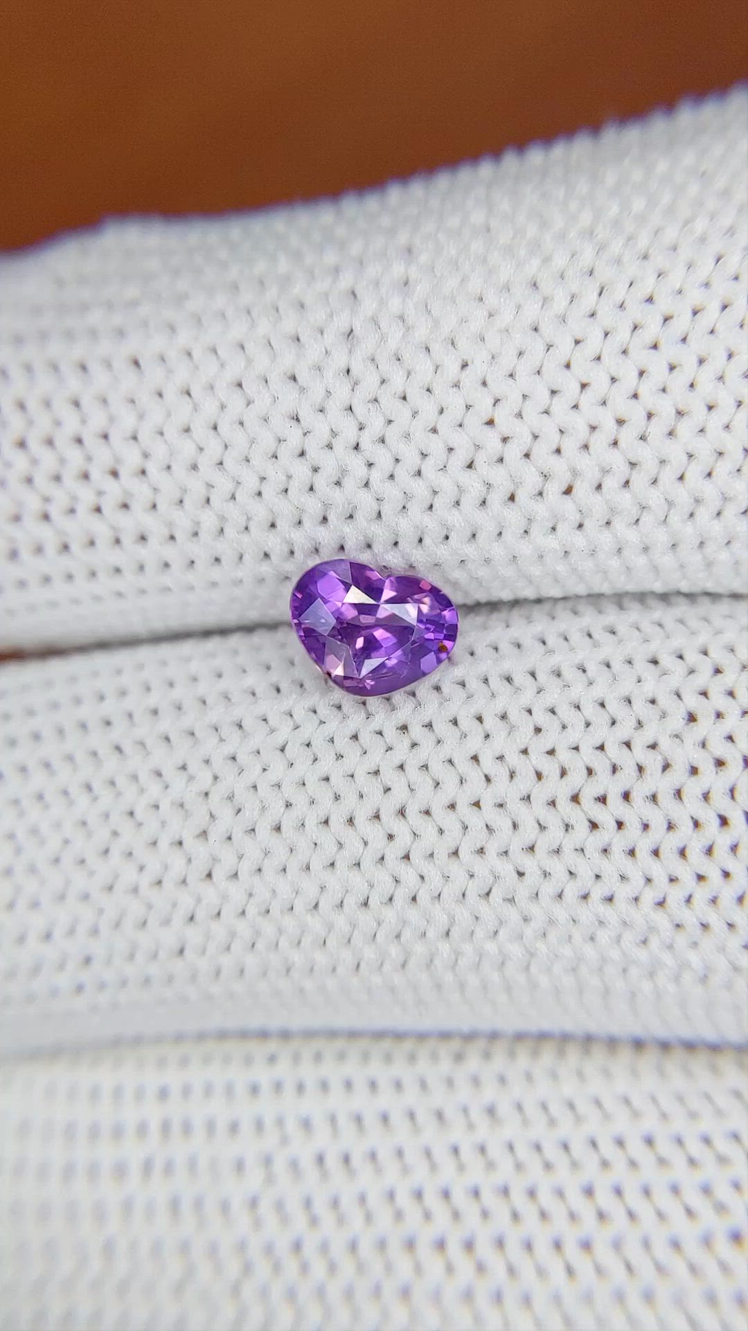 1.01 Ct. Purple Sapphire from Ceylon (Sri Lanka) Size Video