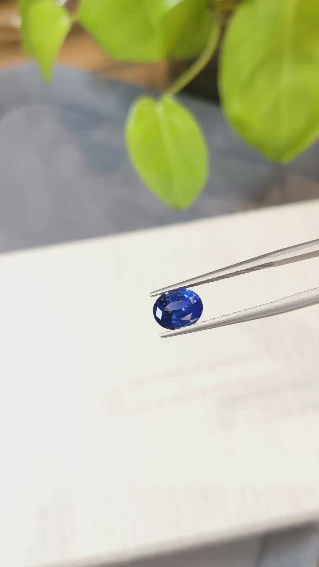 1.86 Ct. Blue Sapphire from Ceylon (Sri Lanka) Size Video