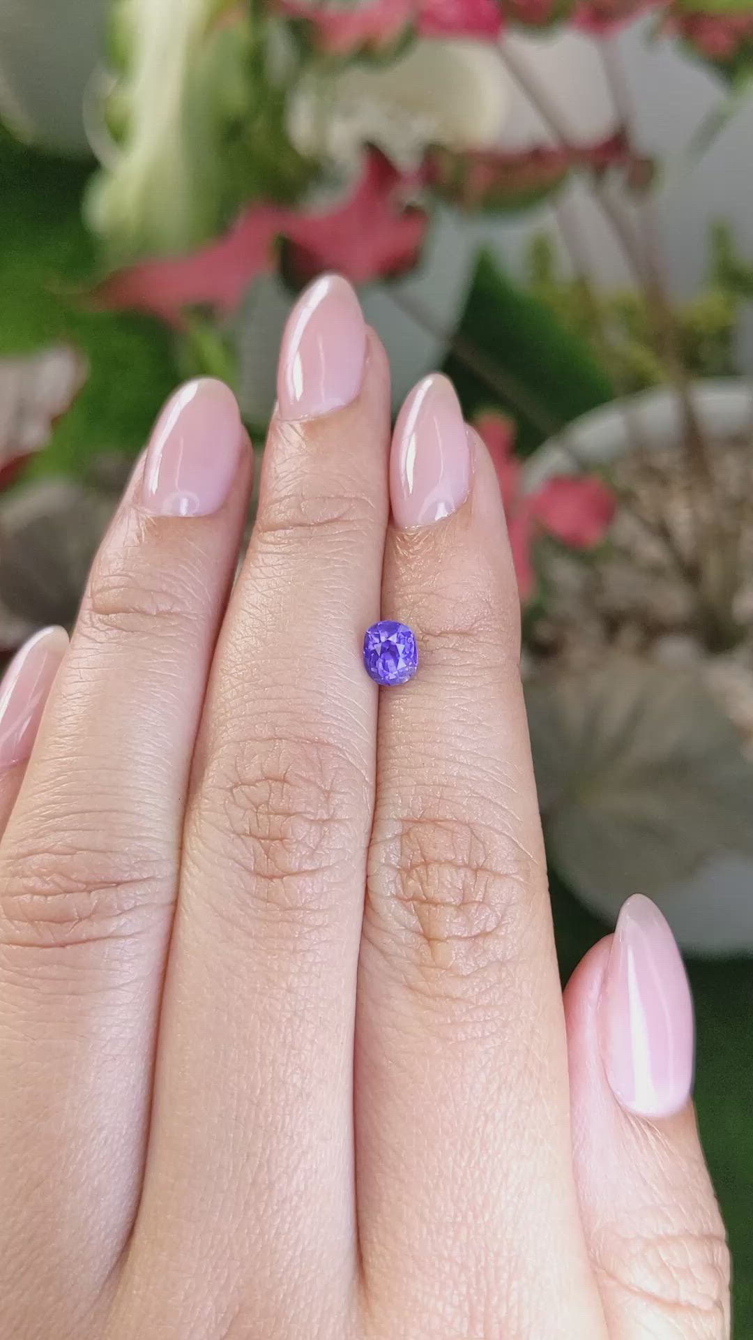 1.05 Ct. Purple Sapphire from Ceylon (Sri Lanka) Size Video