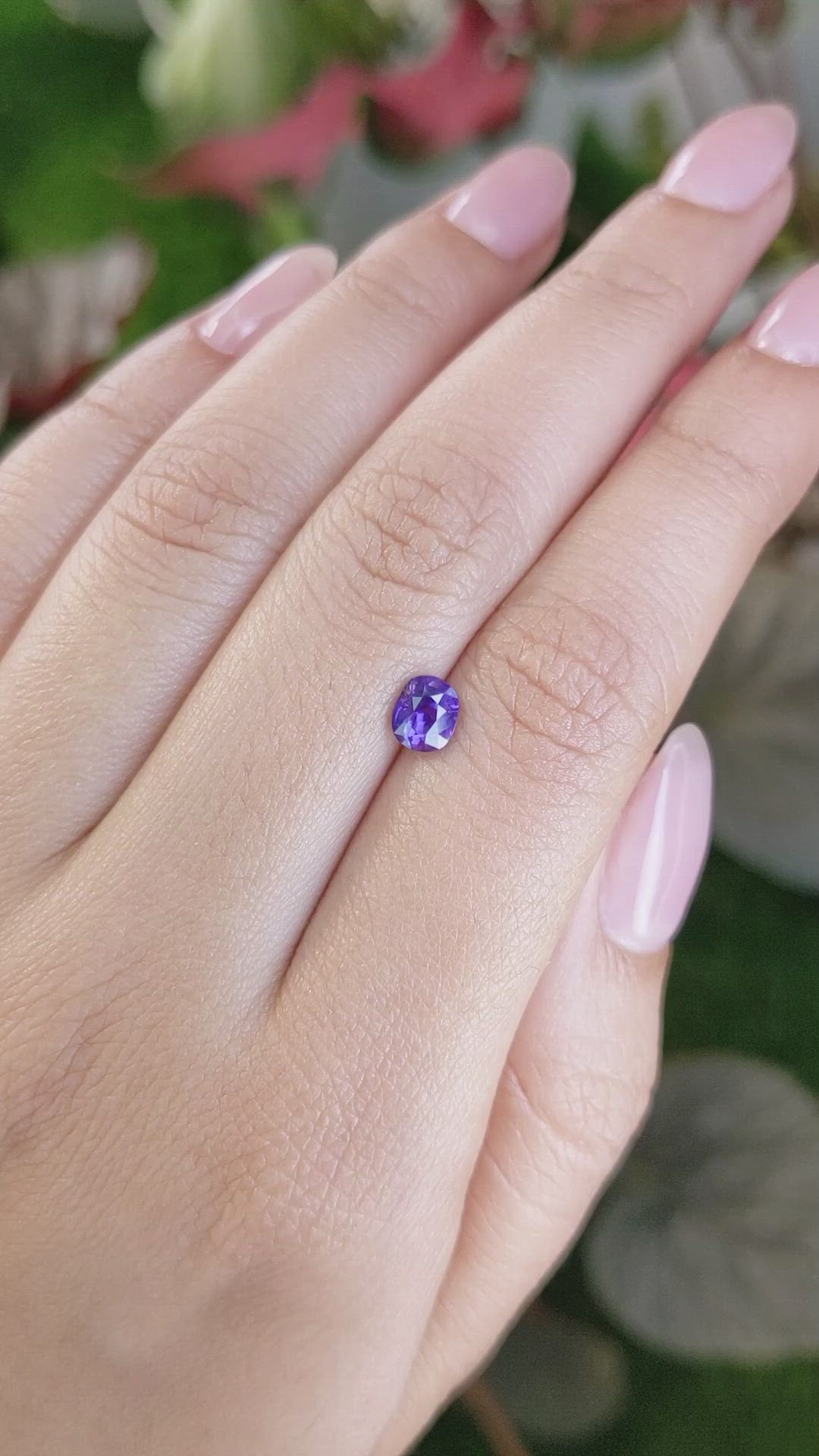 1.05 Ct. Purple Sapphire from Ceylon (Sri Lanka) Size Video