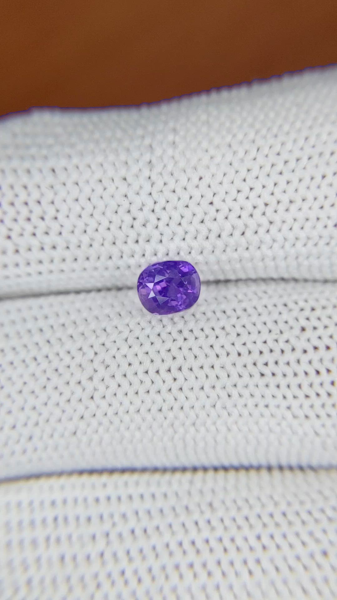 1.05 Ct. Purple Sapphire from Ceylon (Sri Lanka) Size Video