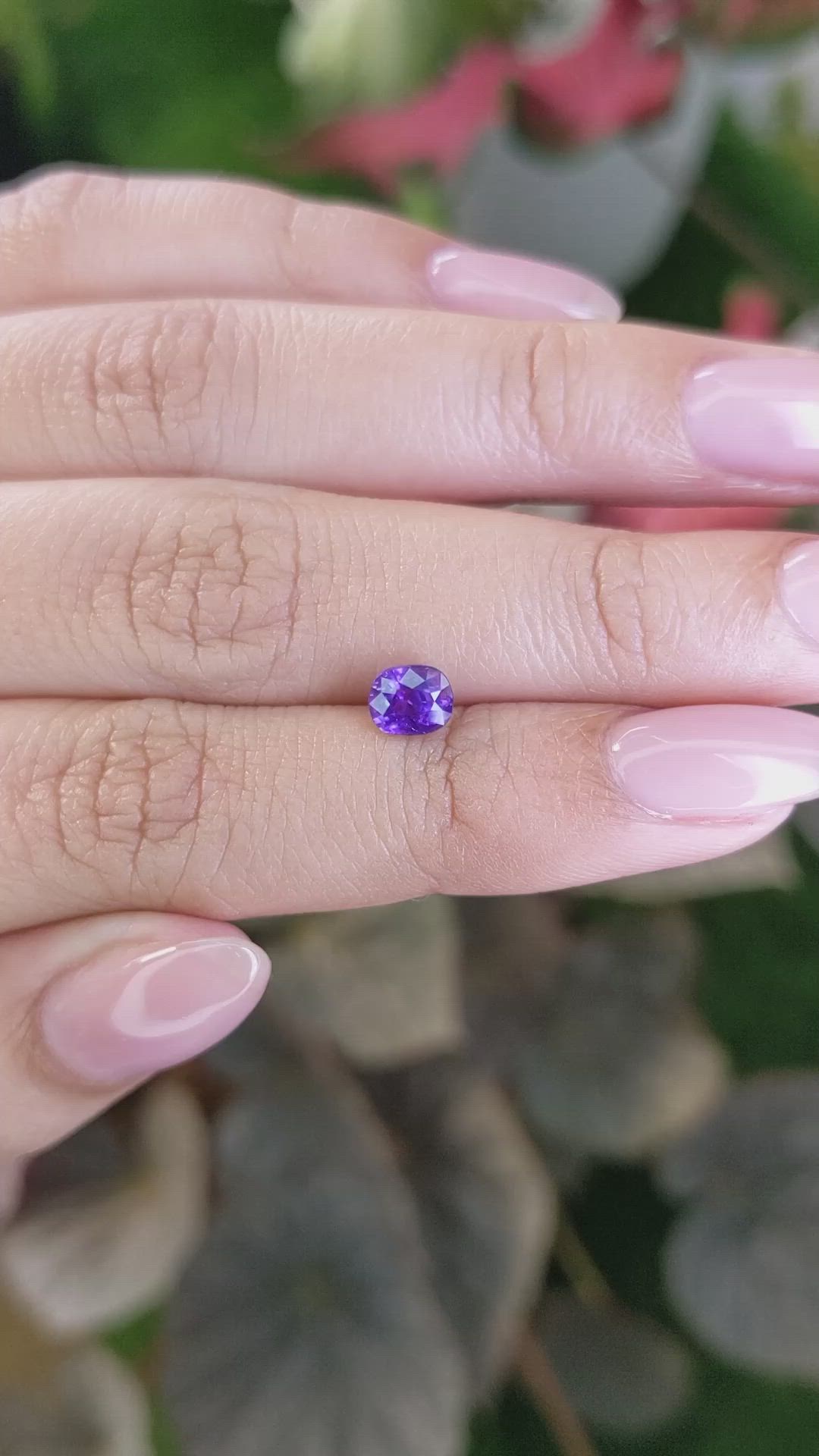 1.05 Ct. Purple Sapphire from Ceylon (Sri Lanka) Size Video